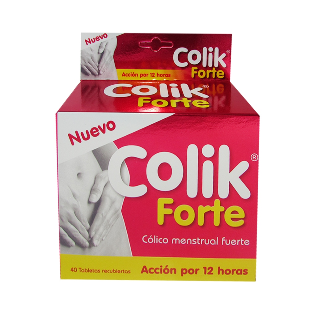 COLIK FORTE 40 TABLETAS – Acetaminofén + Naproxeno Sódico + Caféina