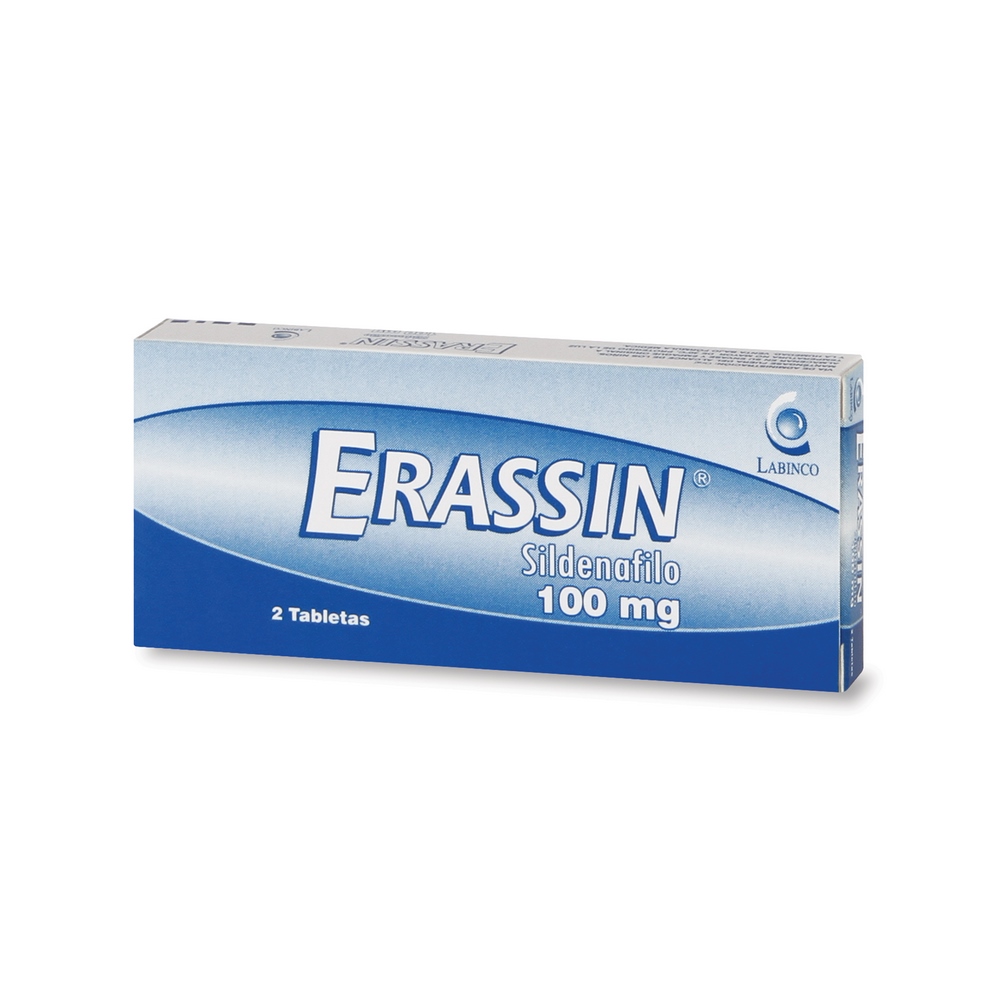 ERASSIN 100 mg – Sildenafil, 2 tabletas LABINCO
