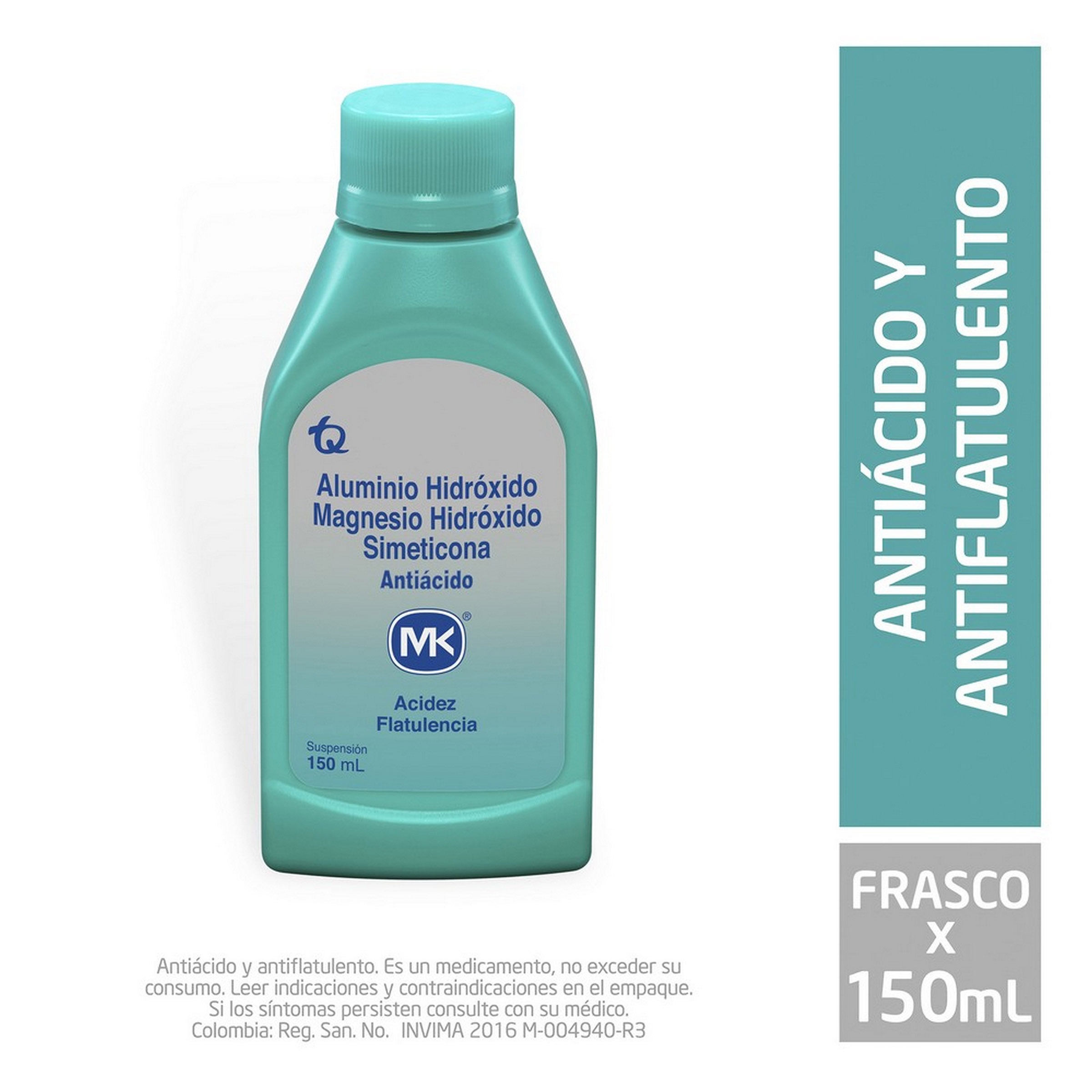 Hidróxido de aluminio con simeticona 150 ml TECNOQUIMICAS