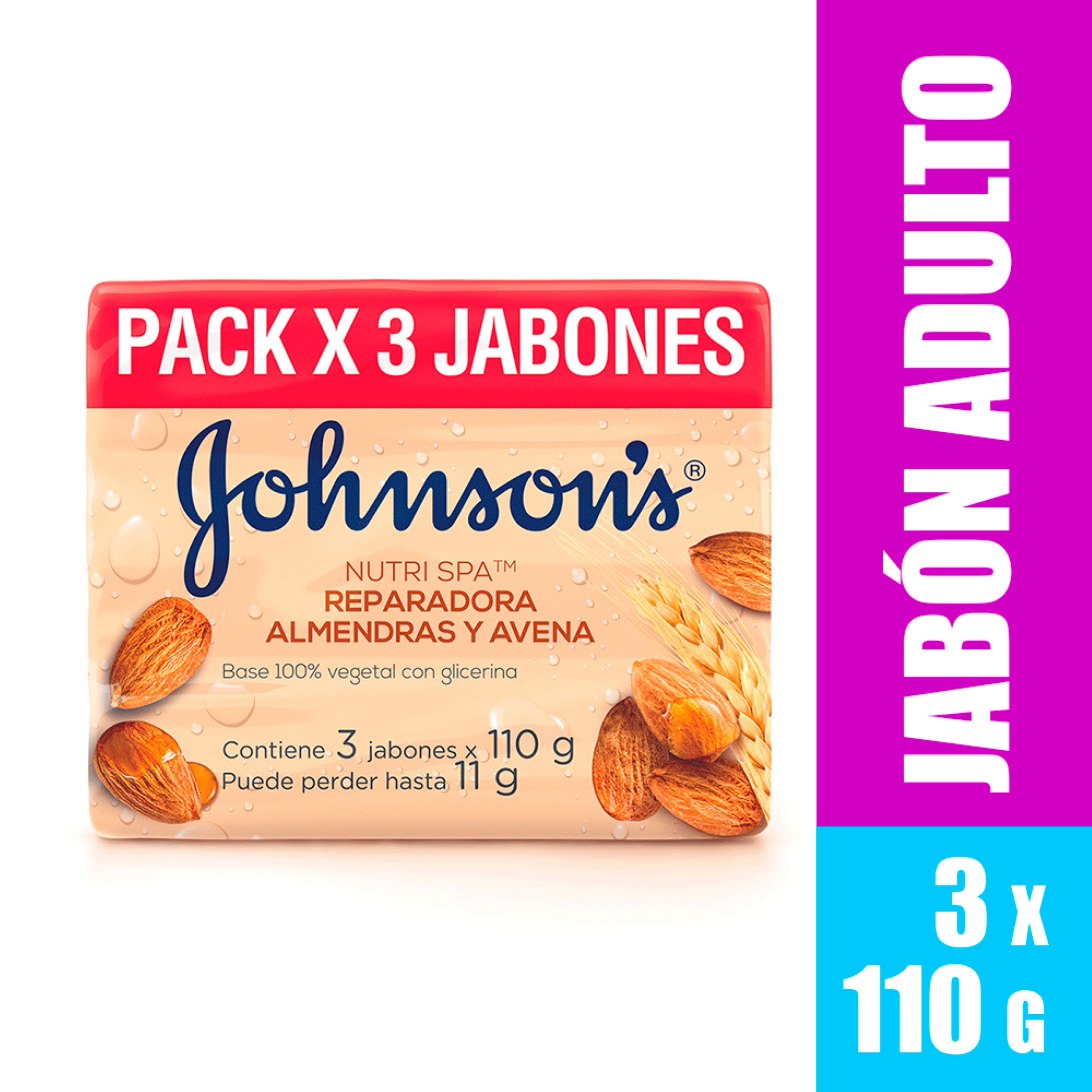 Jabón Barra Avena Adultos 110 g - Johnson & Johnson Colombia