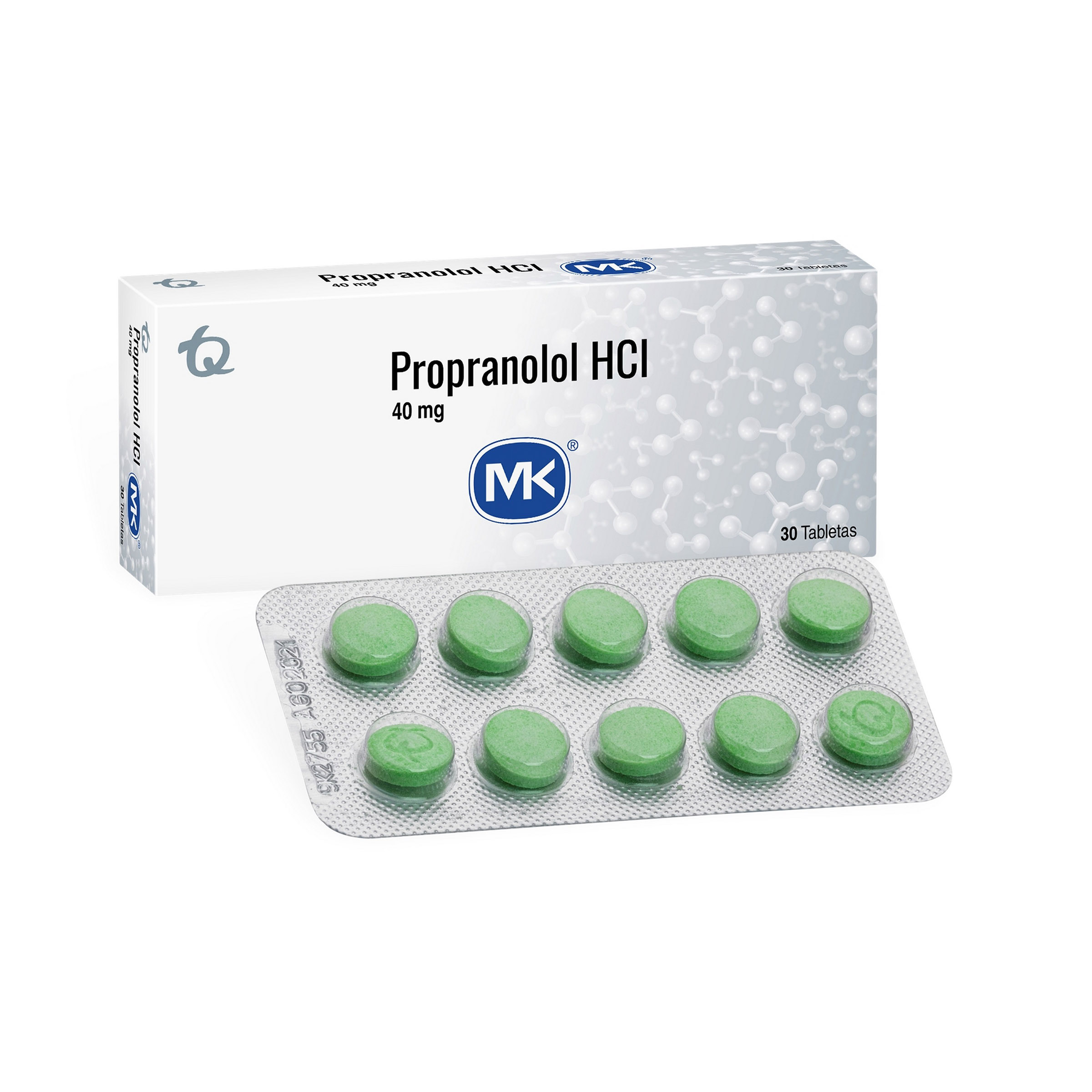 Propranolol 40 mg - 30 tabletas TECNOQUIMICAS