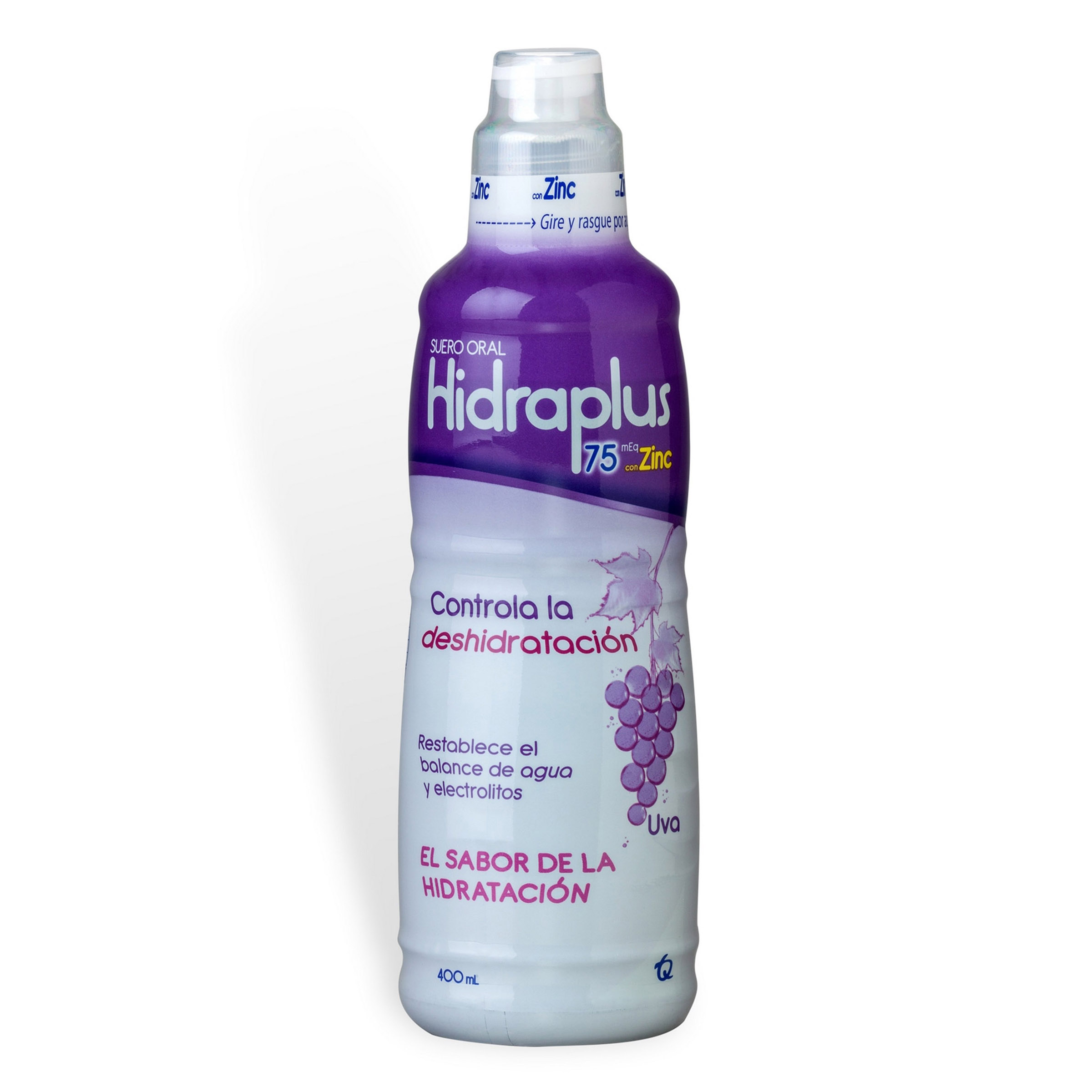 HidrAPLUS 75 Zinc UVA 400 ml – Suero oral con minerales