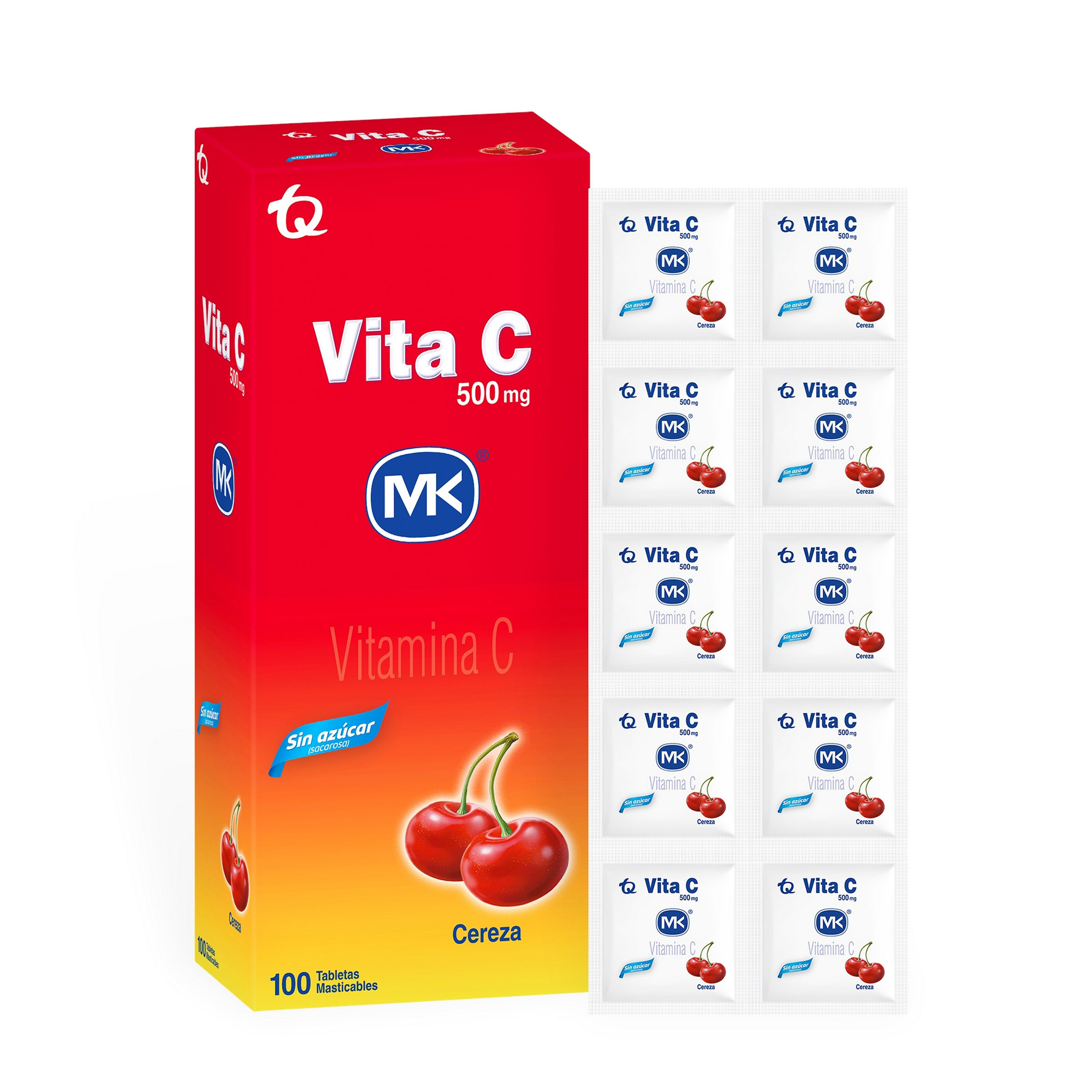 Vita C 500 mg Cereza - 100 tabletas