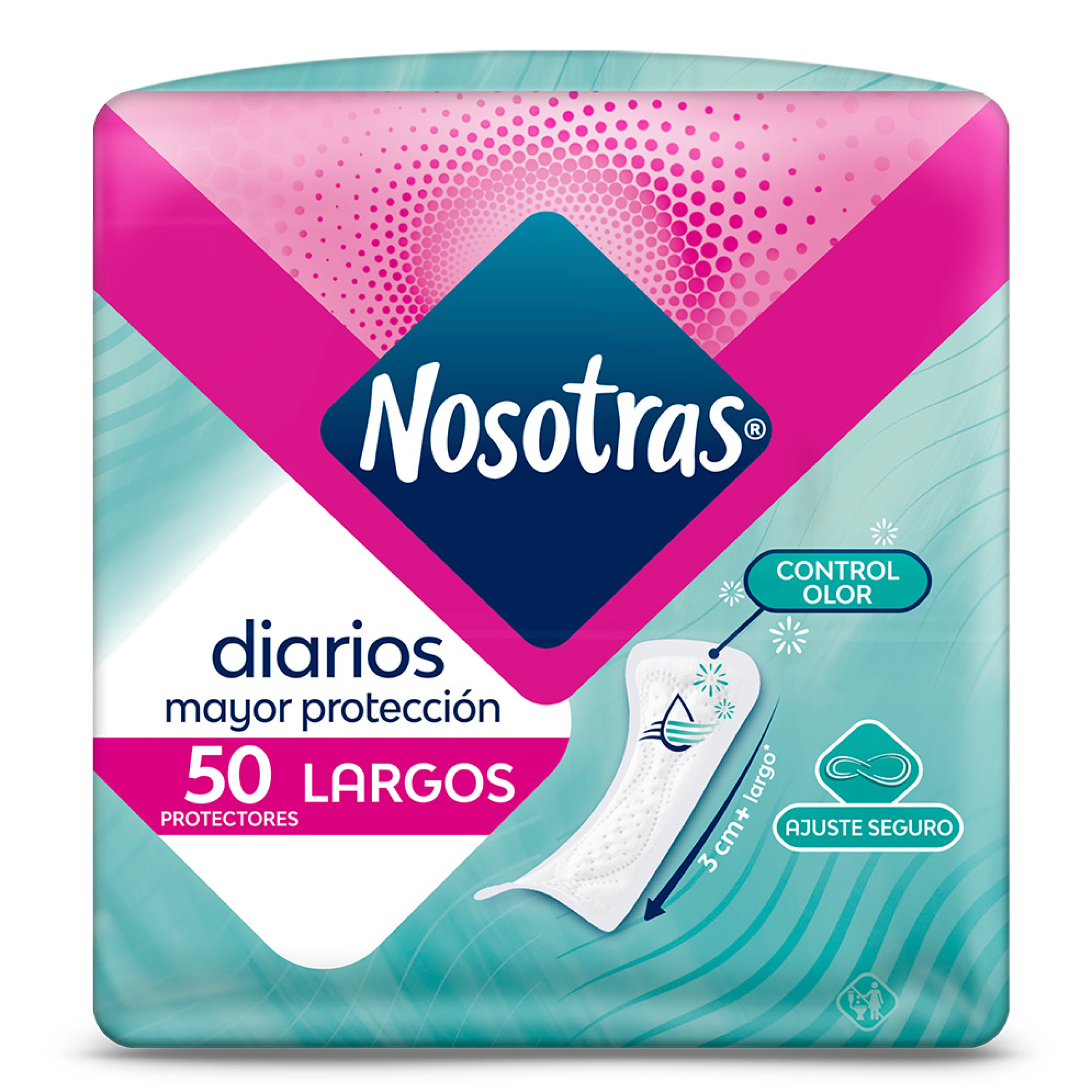 Nosotras Diarios Largos – 50 Unidades Protectores