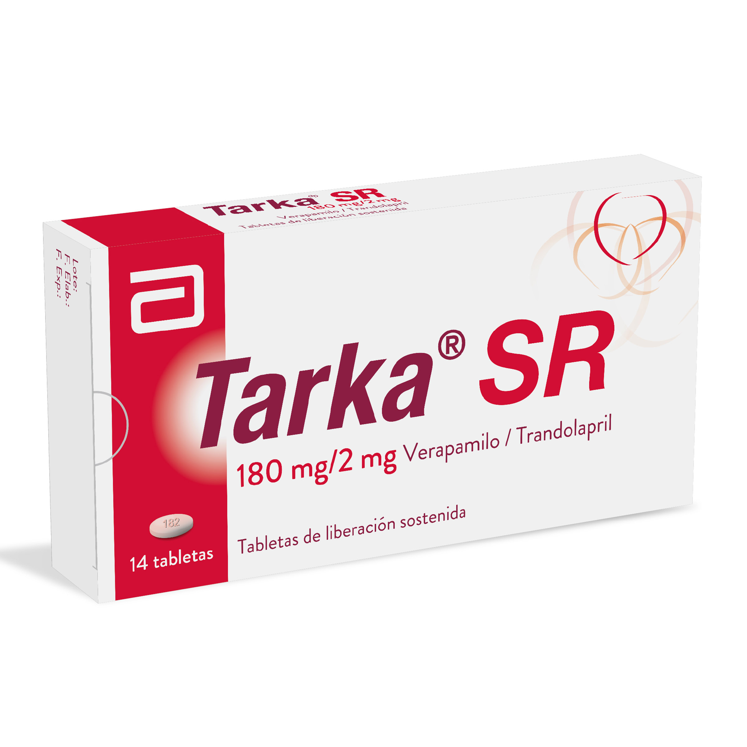Tarka SR 180/2 mg – Verapamilo + Trandolapril 14 tabletas