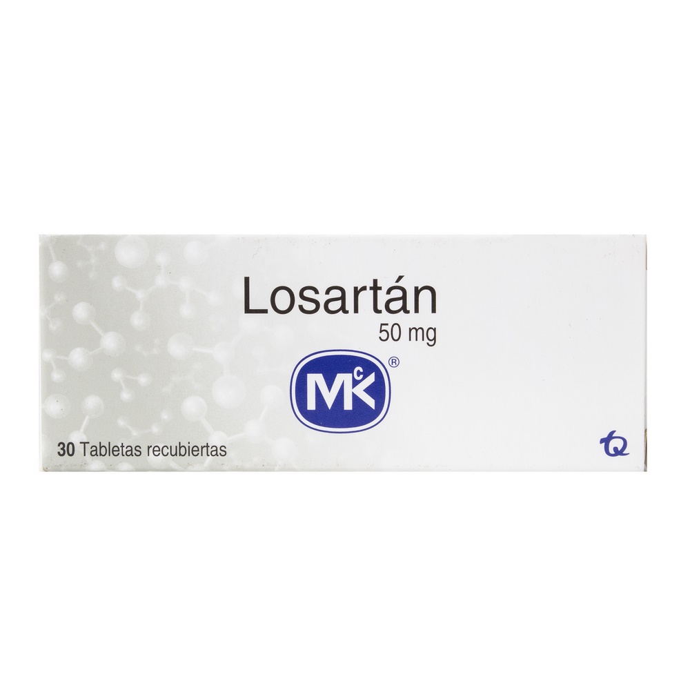 Losartán 50 mg – 30 tabletas