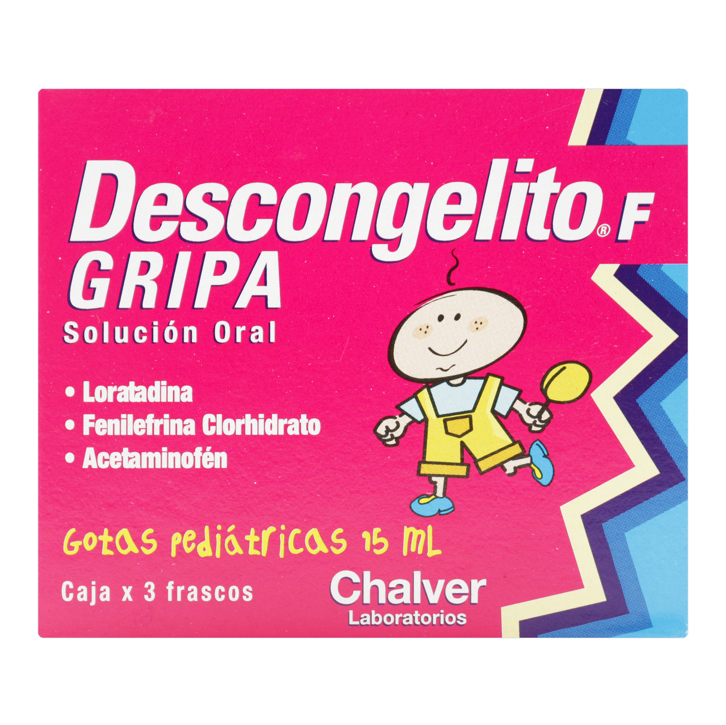 3 DESCONGELITO F GOTAS 15 ml – Acetaminofén, Fenilefrina, Loratadina