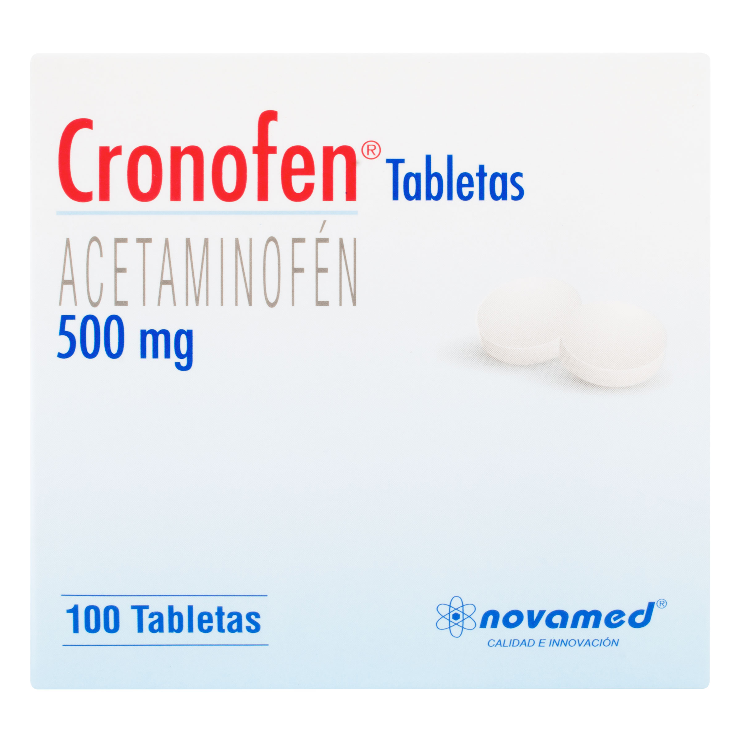 Acetaminofén Cronofen 500 mg - 100 tabletas