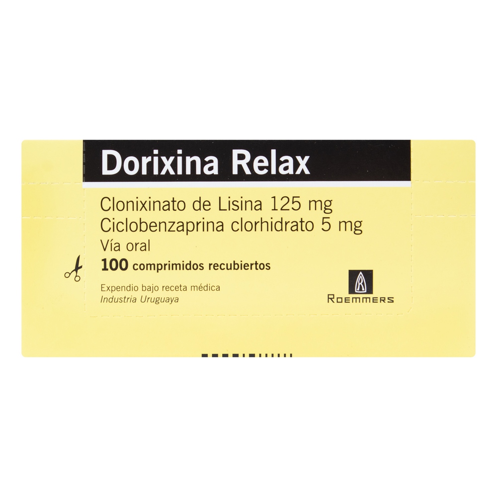 Dorixina Relax 100 comprimidos – Lisina y ciclobenzaprina
