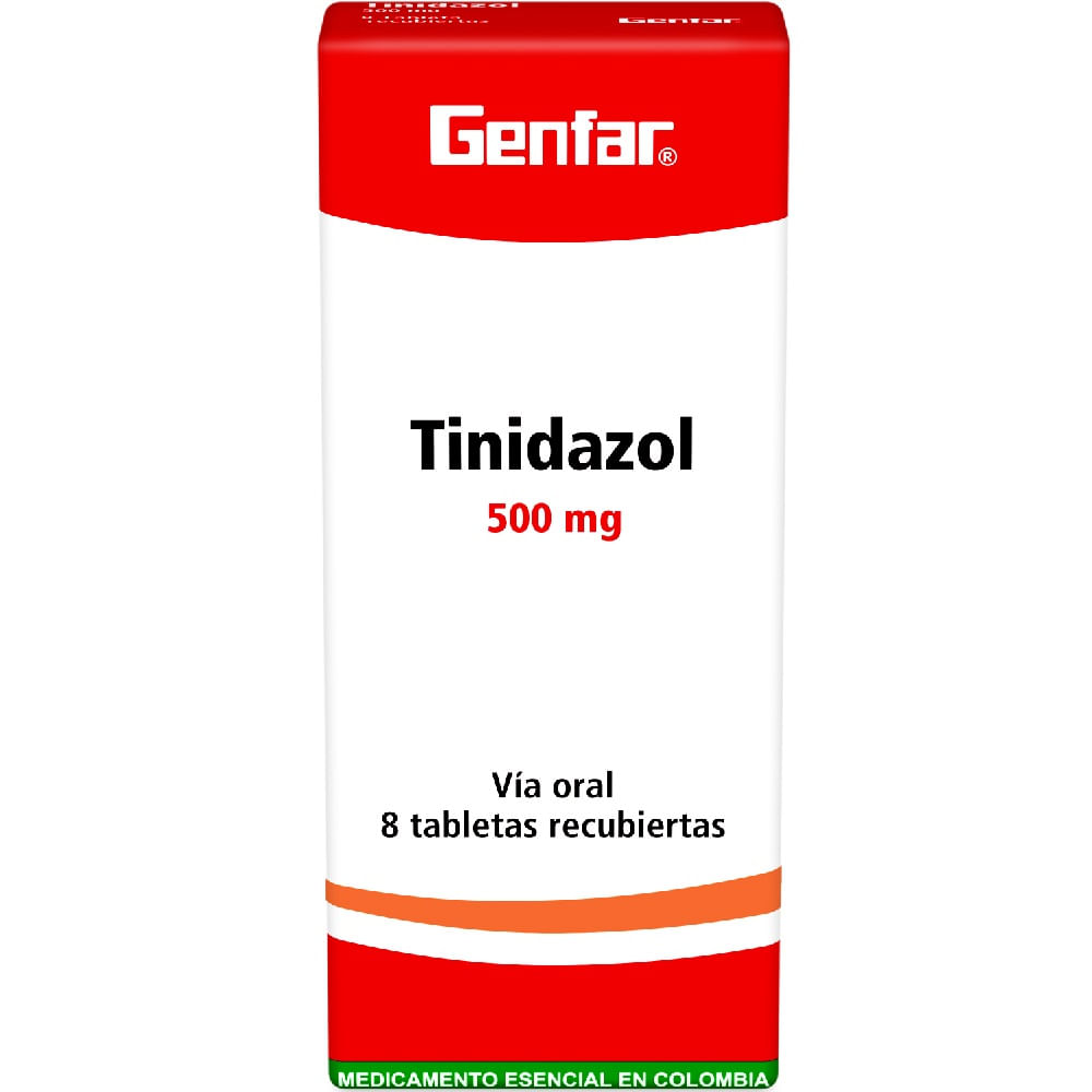 Tinidazol 500 mg – 8 tabletas (GENFAR S.A.)