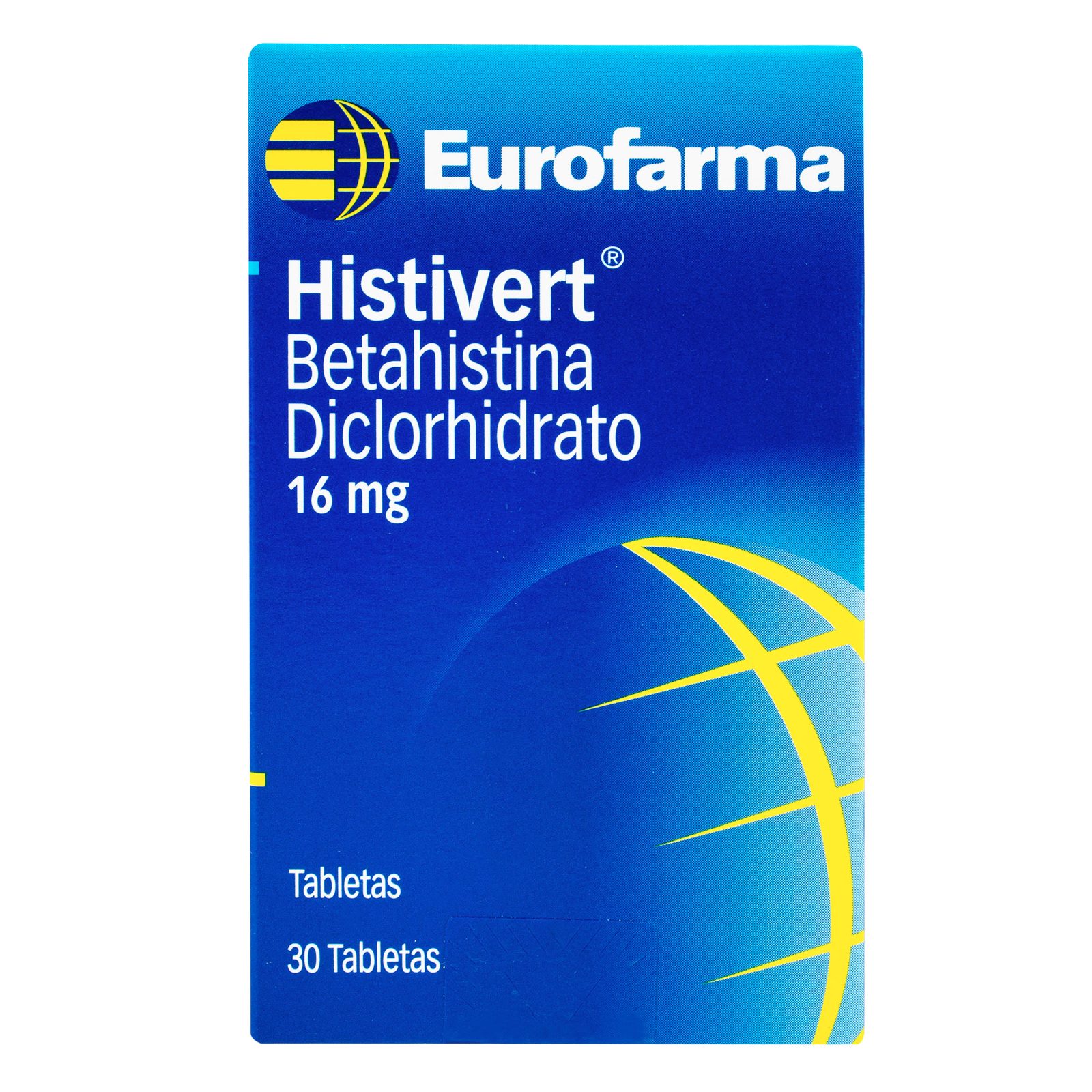 Histivert 16 mg – Betahistina diclorhidrato, 30 tabletas