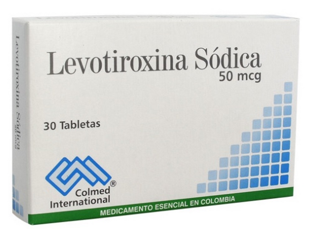 Levotiroxina sódica 50 mcg - 30 tabletas
