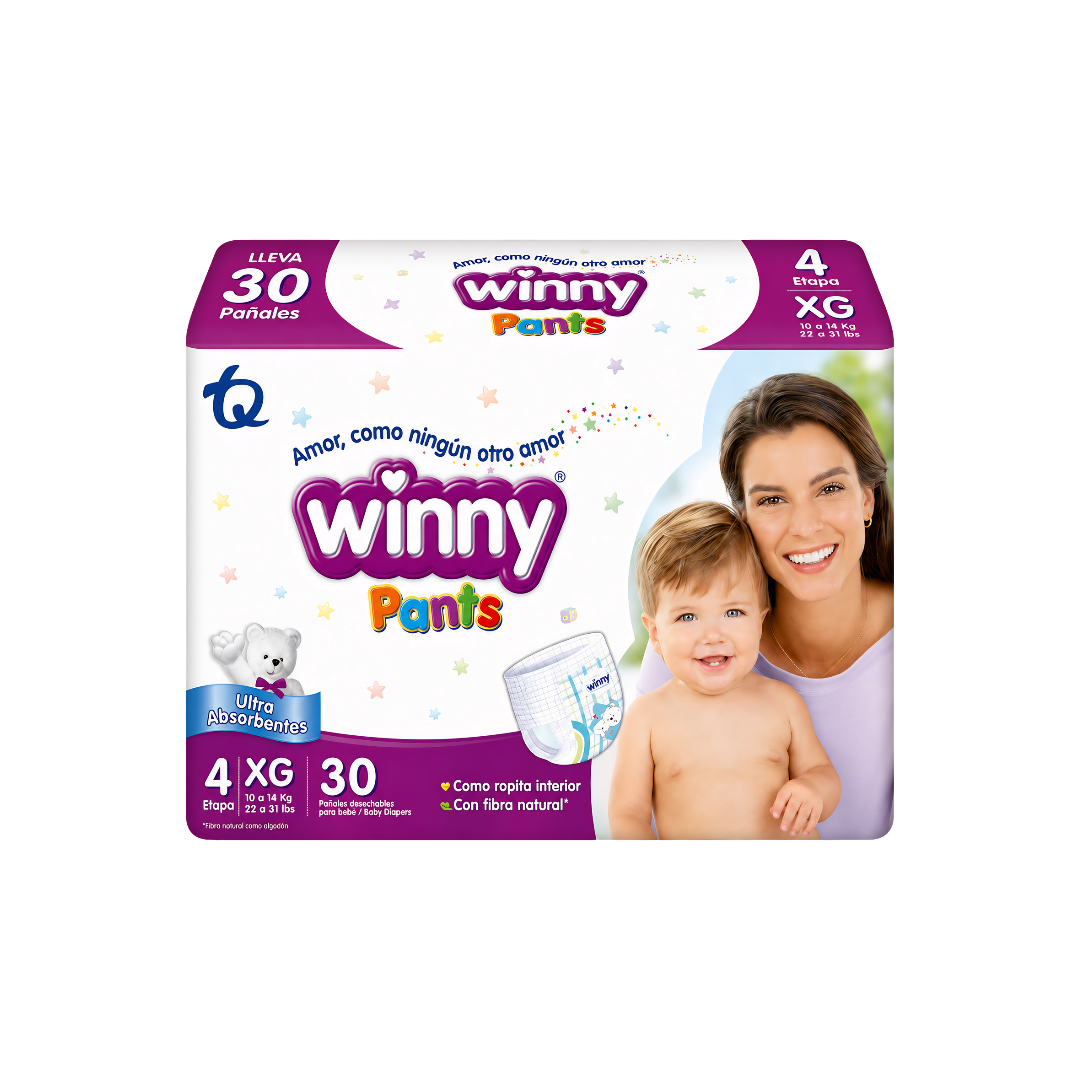 Winny Etapa 4 – Pañales bebé 30 uds