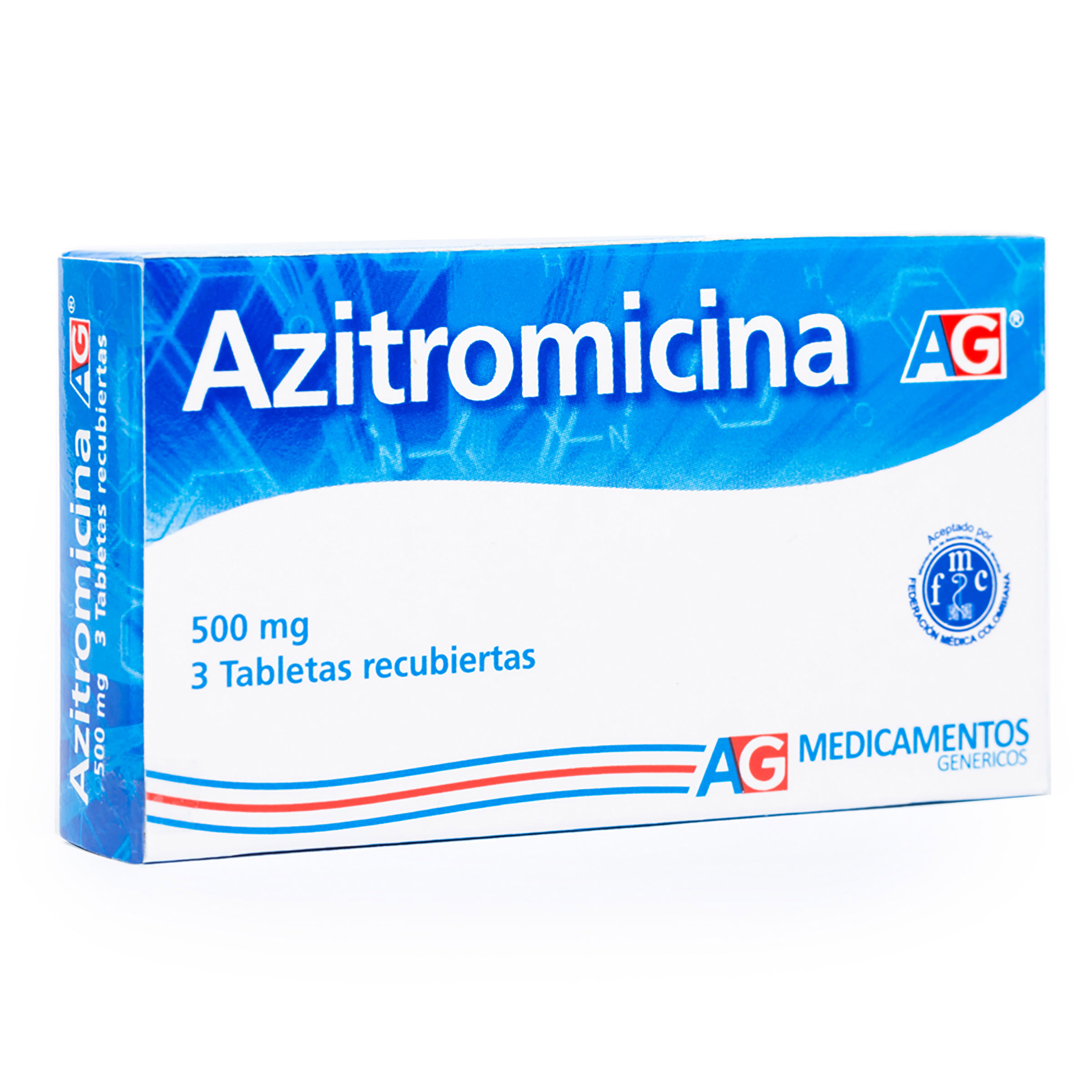 Azitromicina 500 mg – 3 tabletas