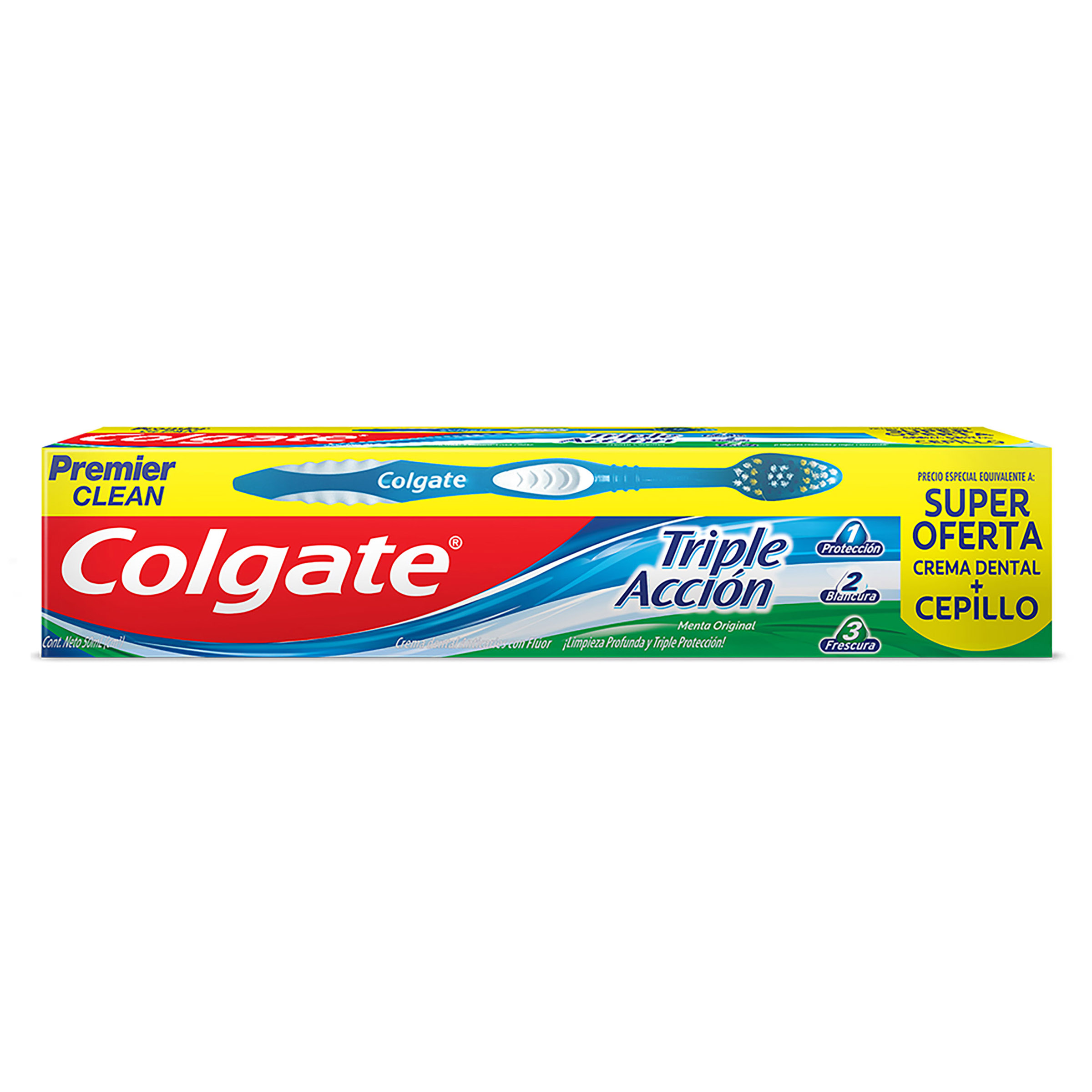 Colgate Tri-Acc 50 g + Cepillo Premier Clean