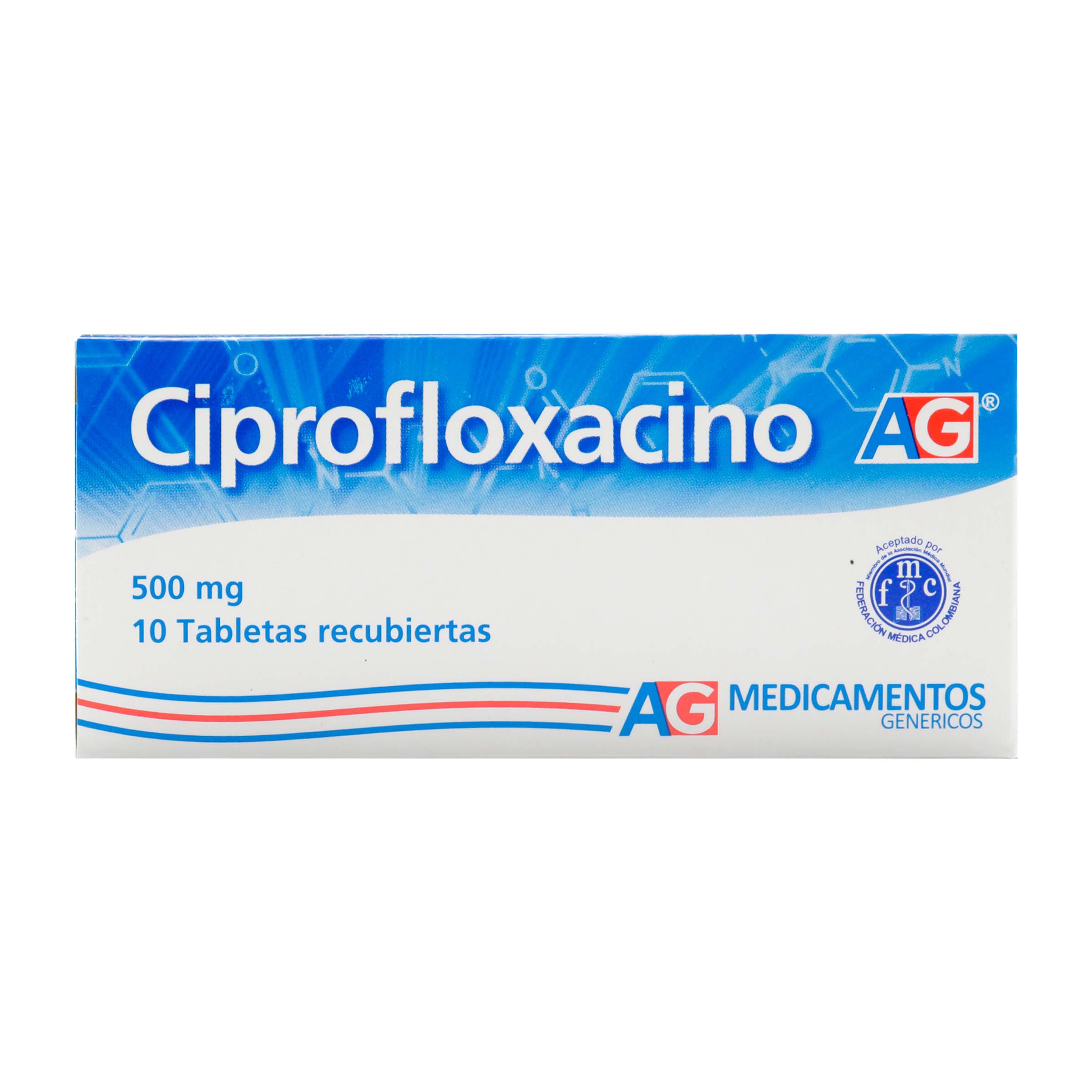 Ciprofloxacina 500 mg – 10 tabletas | LAFRANCOL