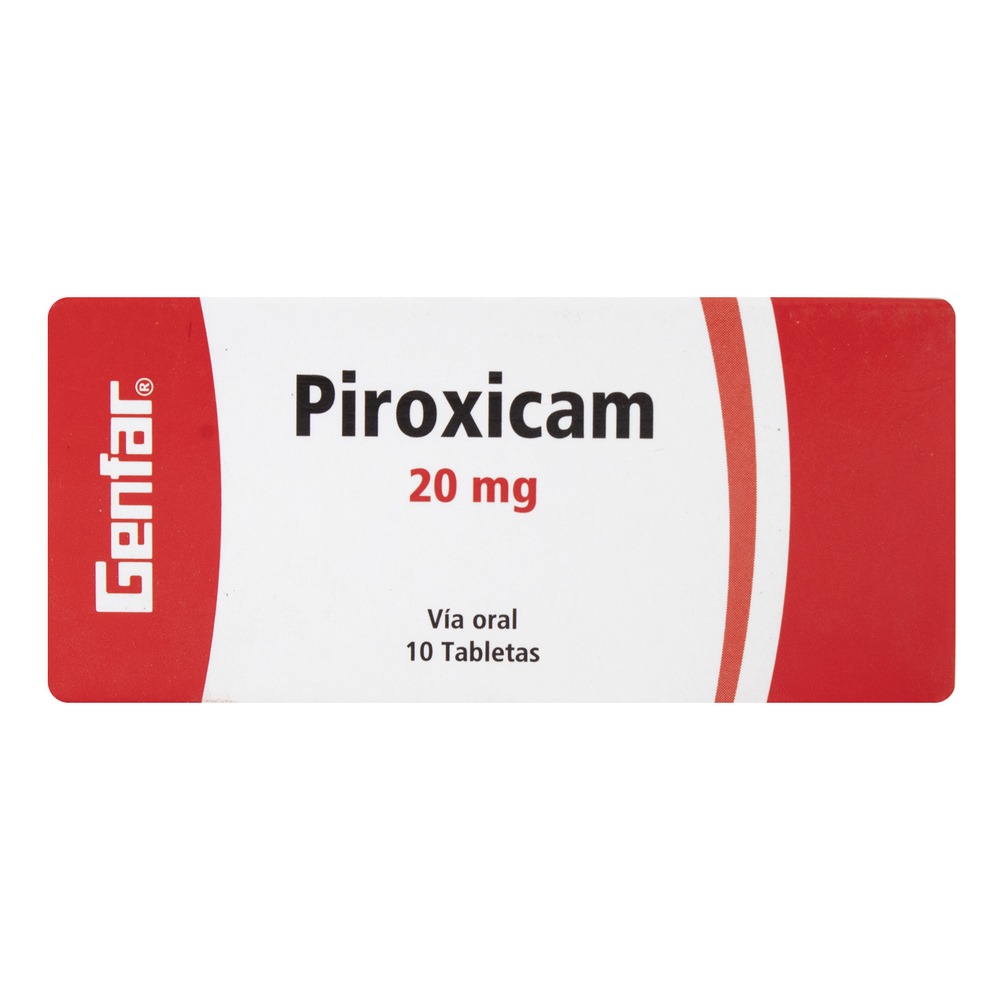 Piroxicam 20 mg – 10 tabletas GENFAR