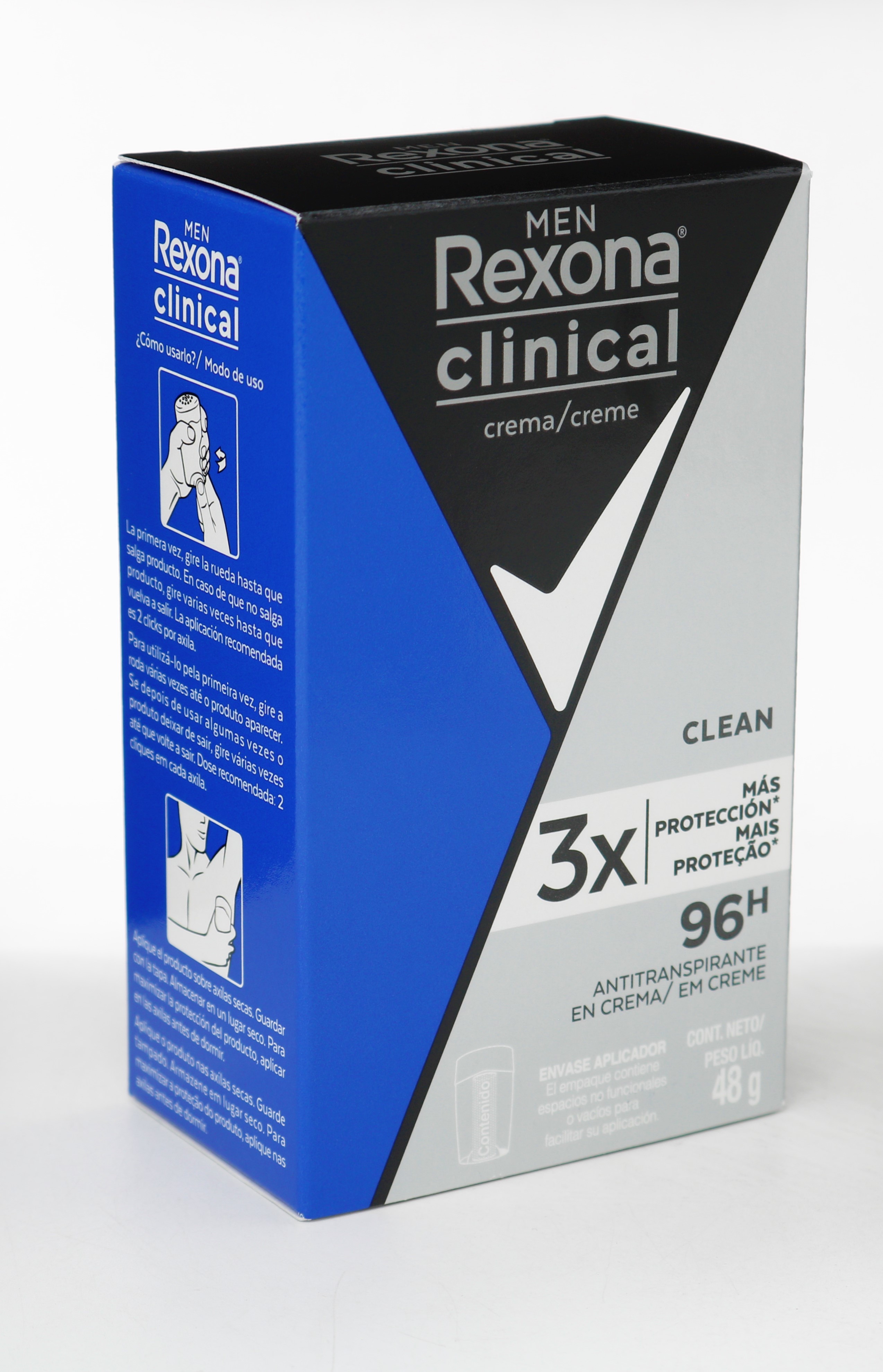 Rexona Soft Clinical Barra 48 g – Hombre