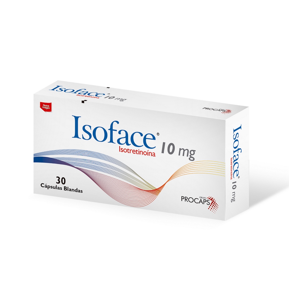 Isoface 10 mg - 30 cápsulas (isotretinoína) | Procaps S.A.
