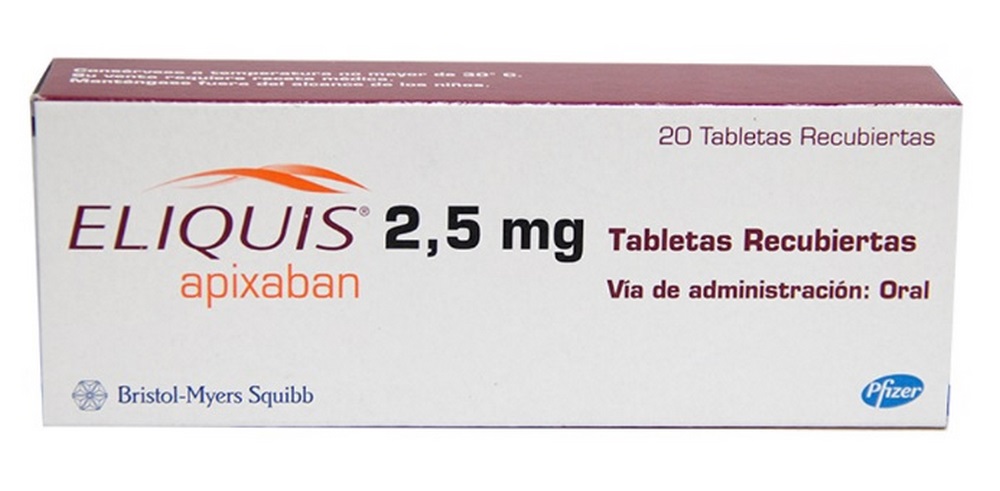 Eliquis 2.5 mg - Apixabán, 20 comprimidos