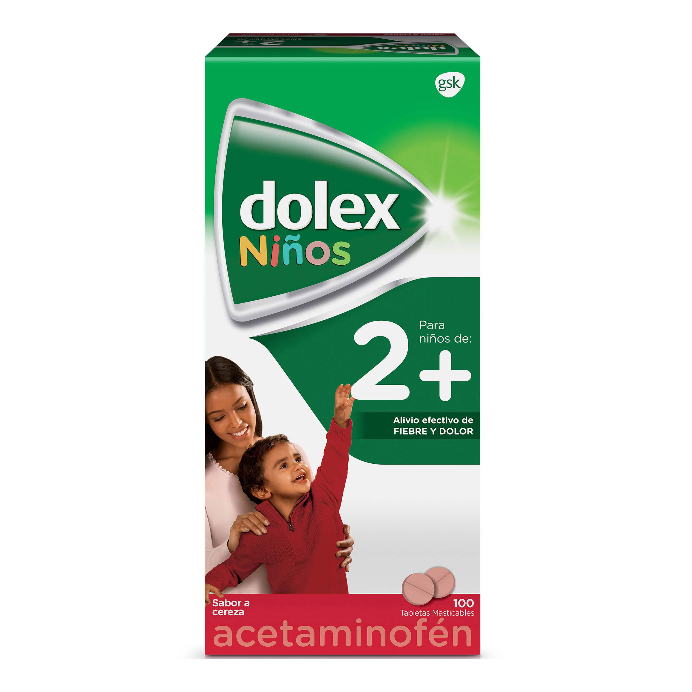 DOLEX Pediátrico 100 tabletas masticables – Acetaminofén
