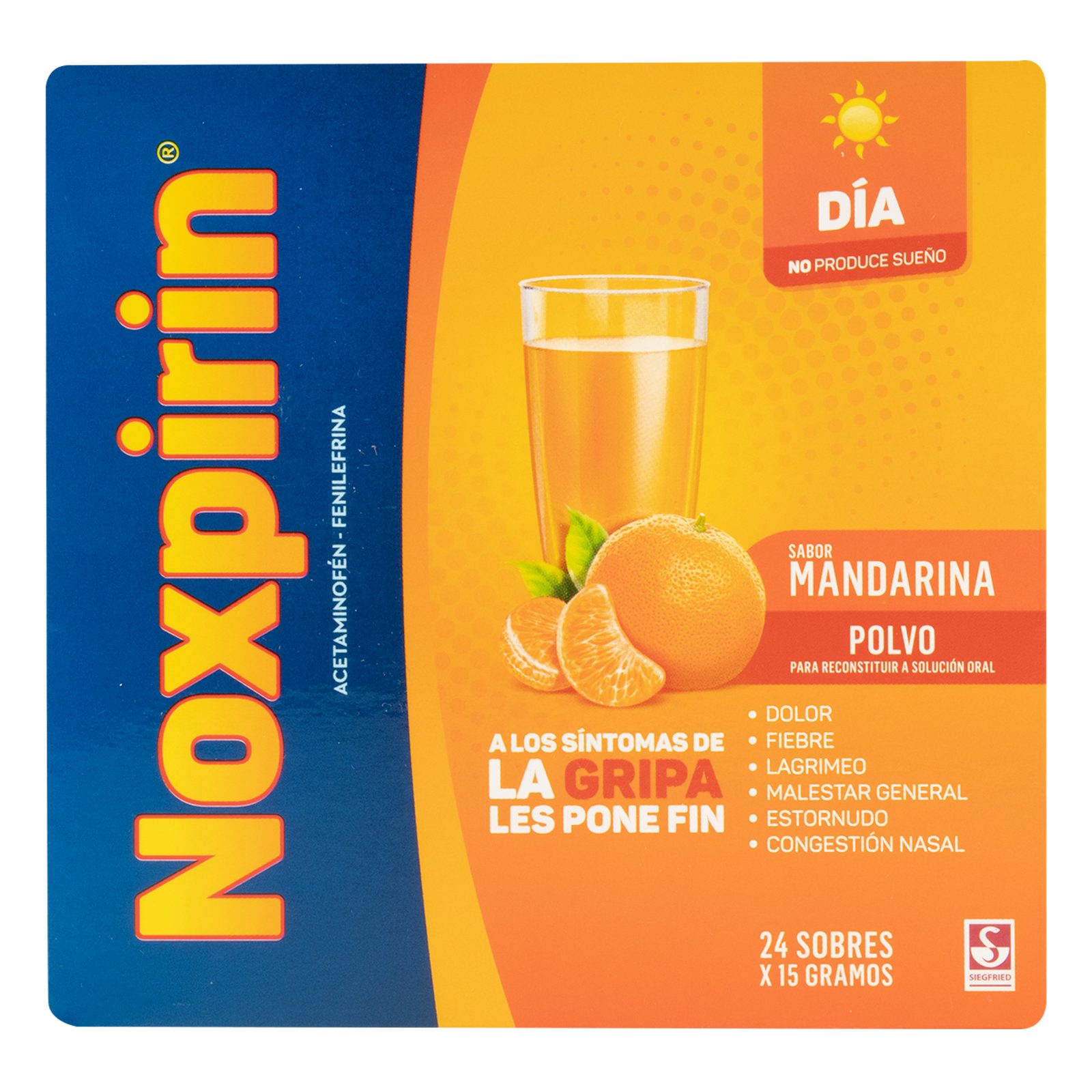 NOXPIRIN F Jugo Día Mandarina 24 Sobres
