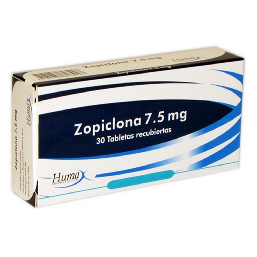 Zopiclona 7.5 mg 30 tabletas - Humax