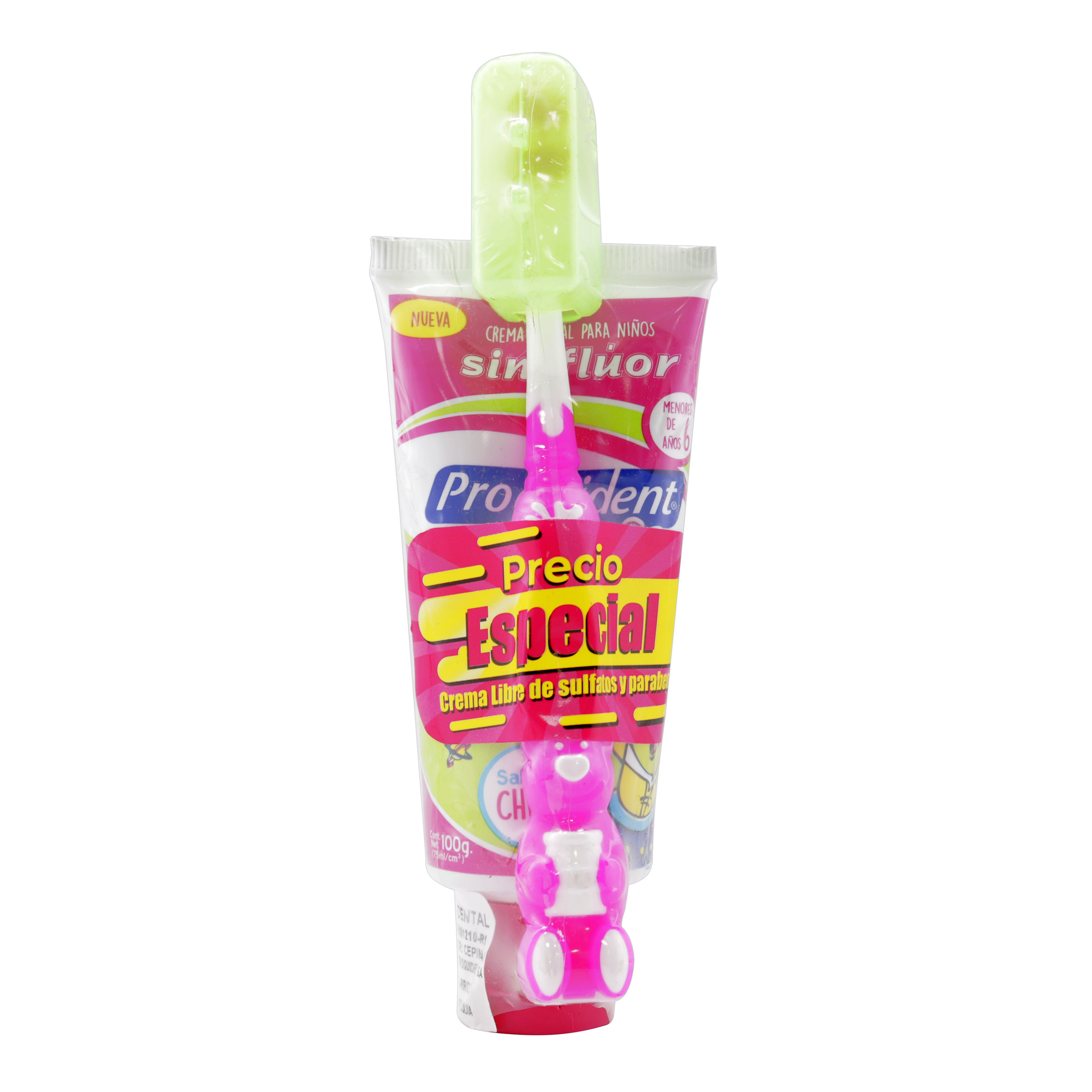 PROQUUIDENT Kids Fusci 100 g crema dental + cepillo