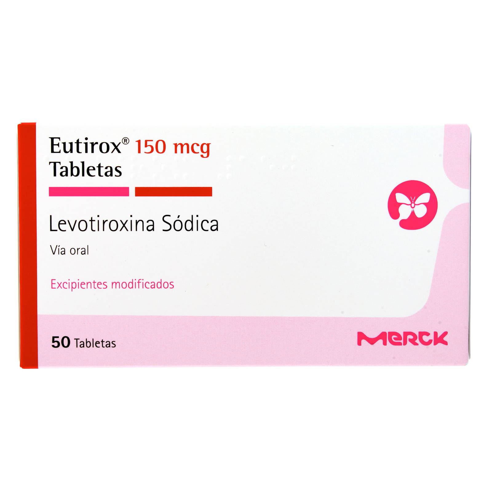 Eutirox 150 mcg – Levotiroxina sodica 50 tabletas Merck