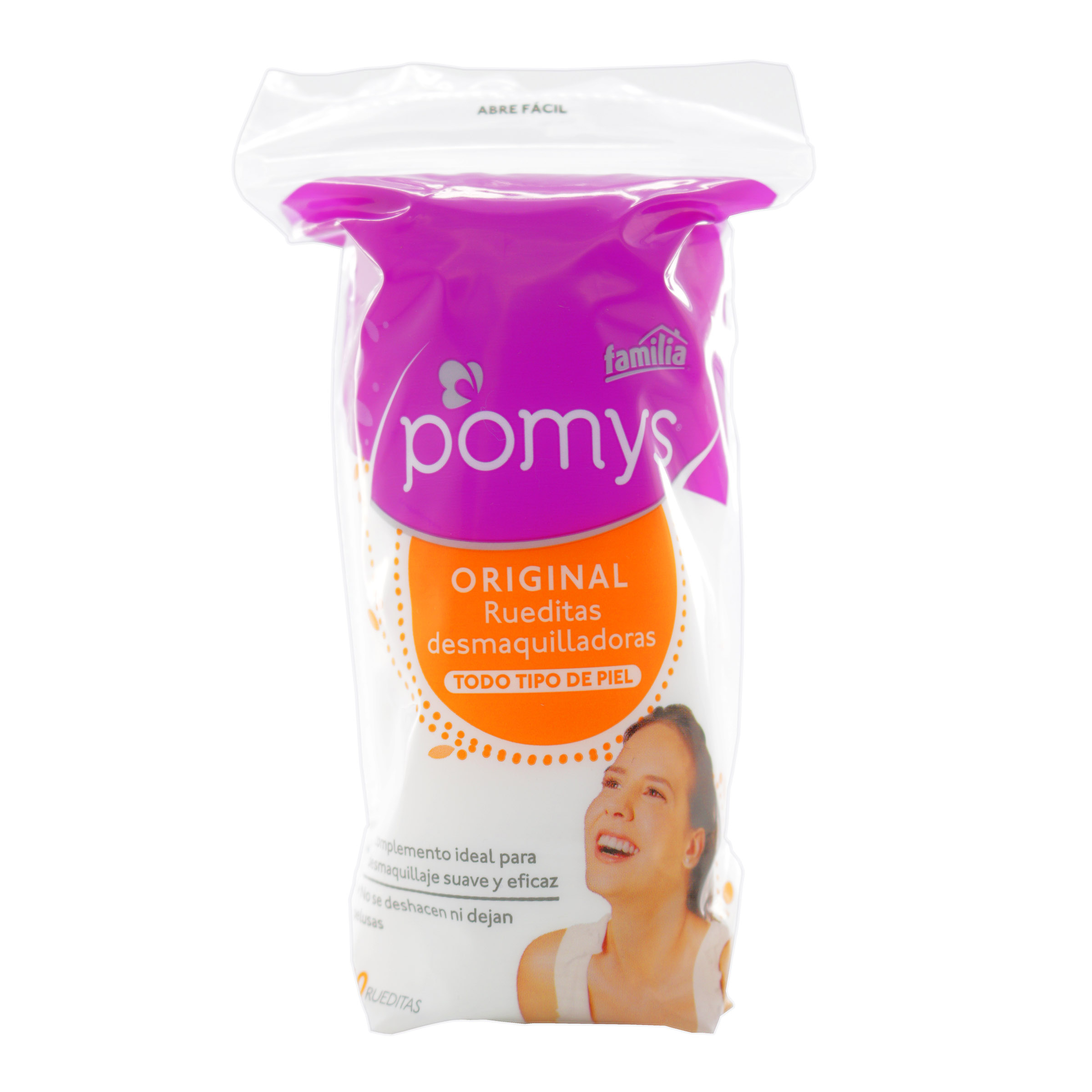 Discos desmaquillantes Rueditas – Familia Pomys, 60 und