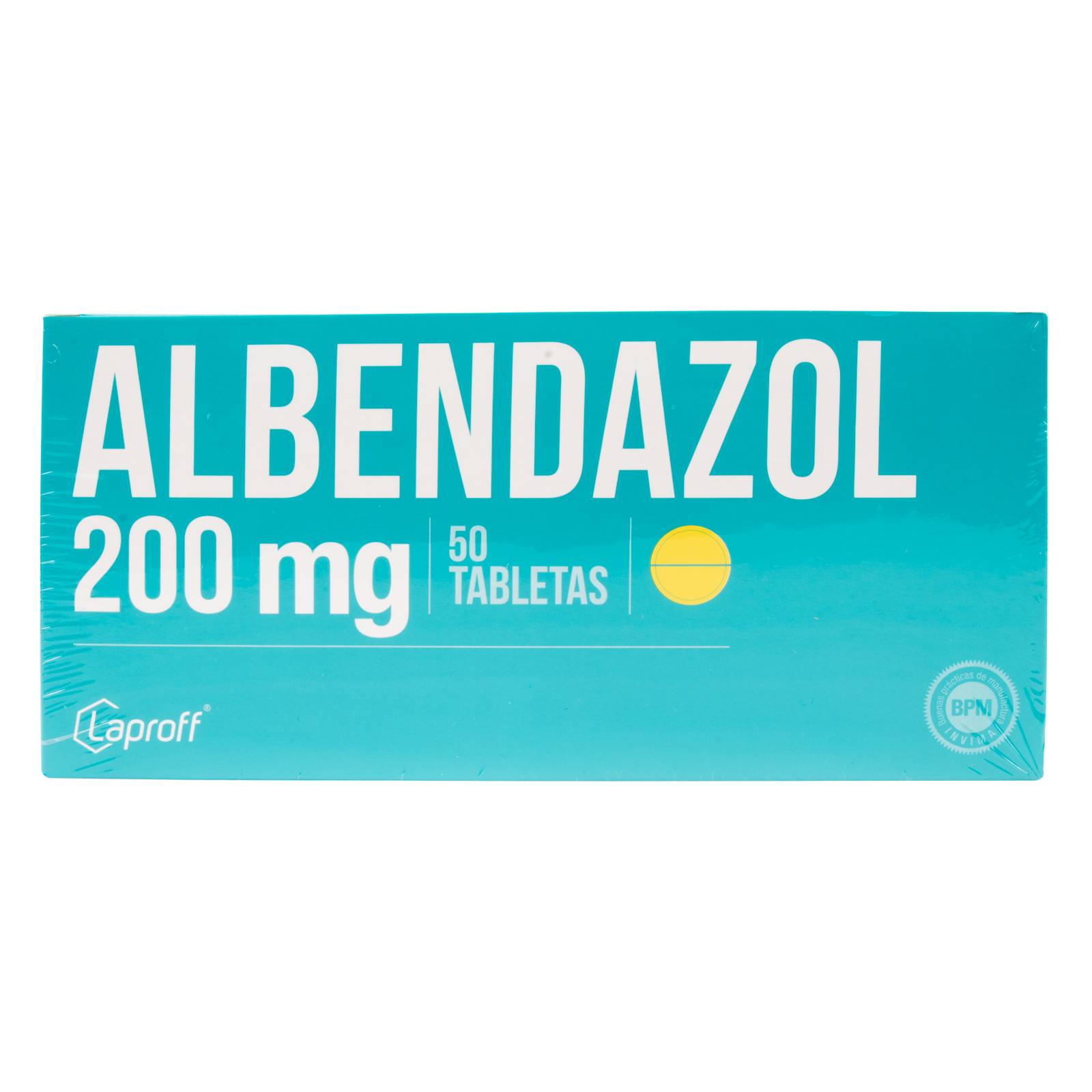 ALBENDAZOL 200 mg - 50 tabletas (LAPROFF)
