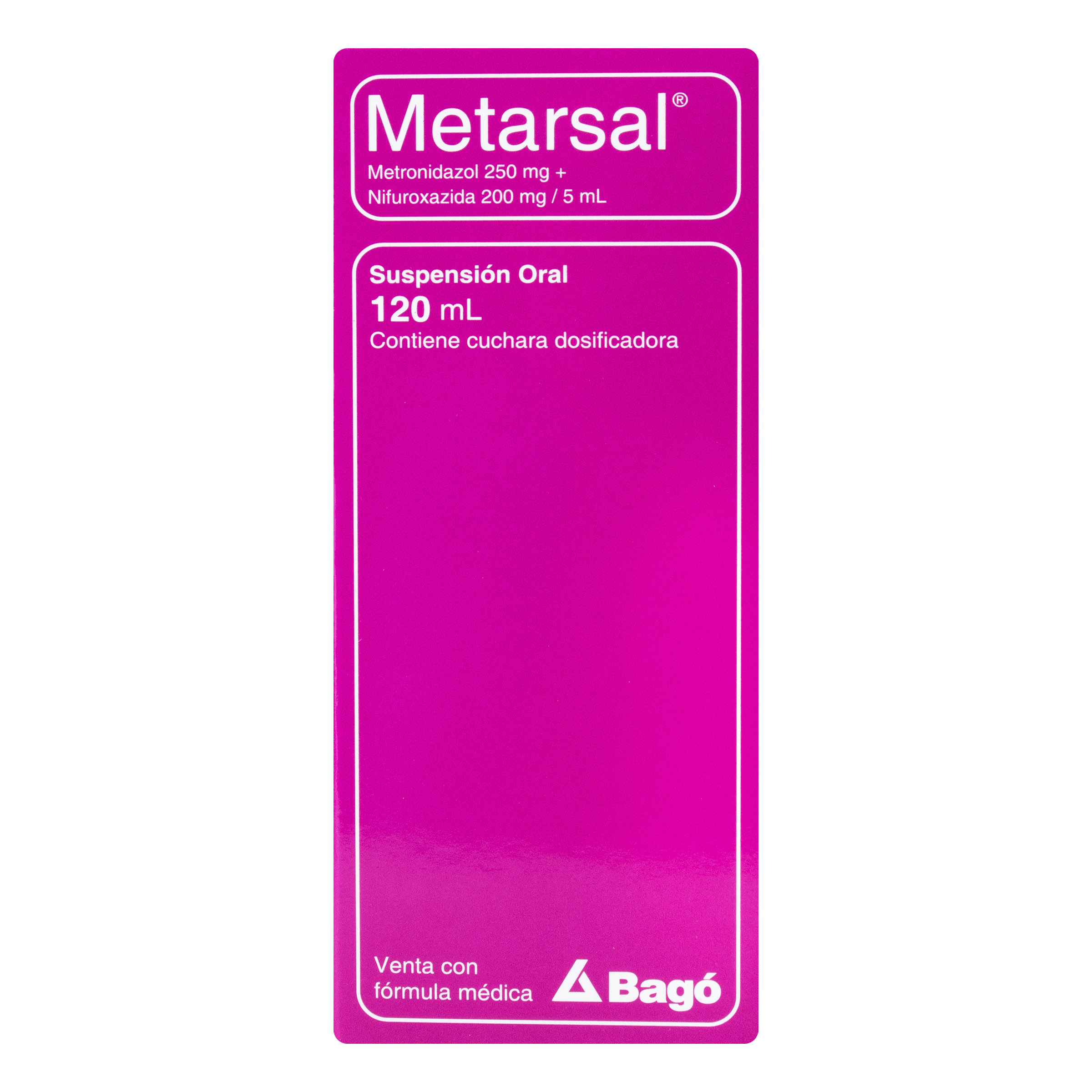 METARSAL JARABE 120 ml – Metronidazol/Nifuroxazida