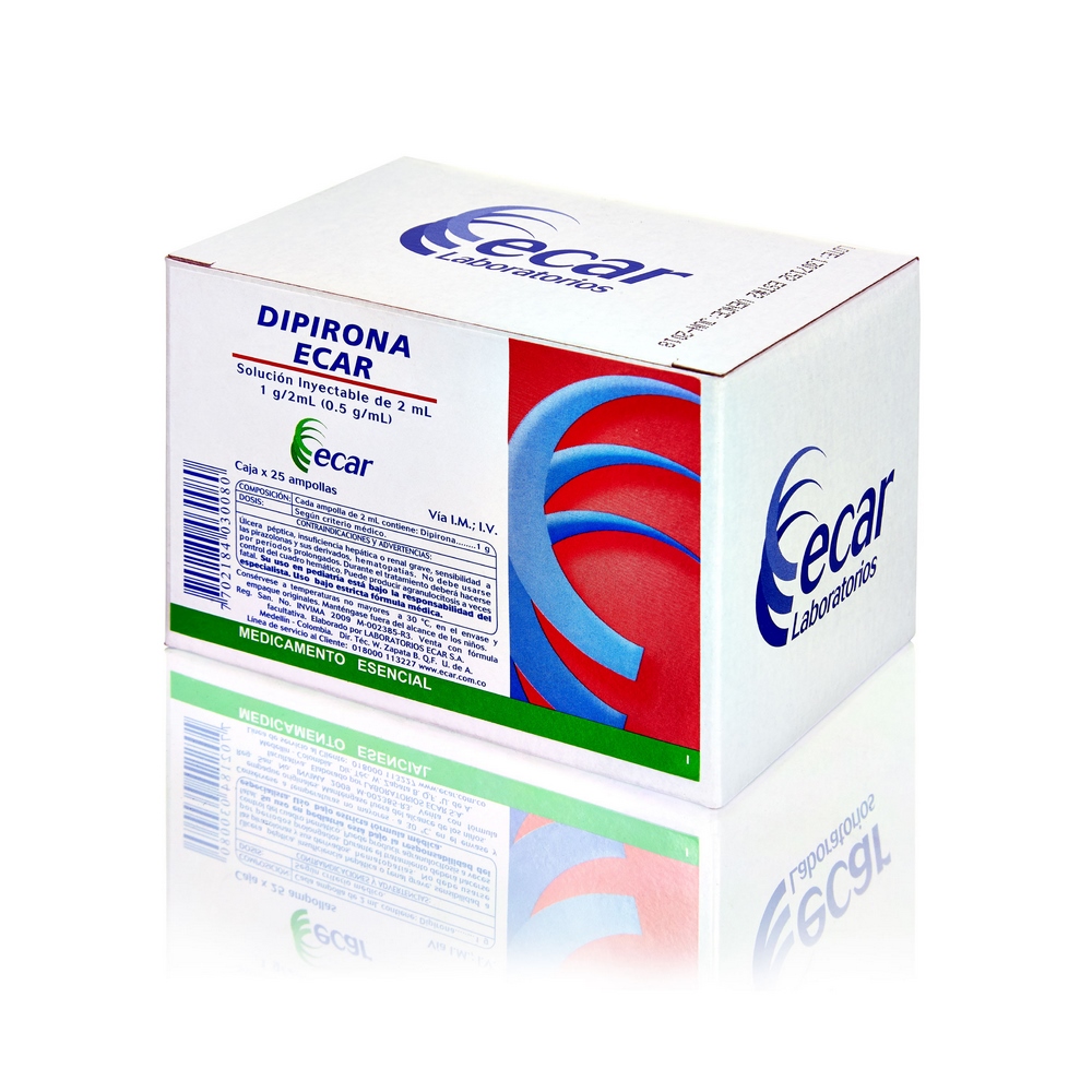Dipirona 1 g/2 ml 25 ampollas EC Dipirona