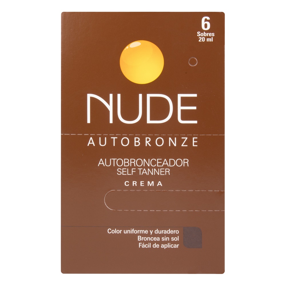Autobronceador Nude Self Tanner 20 ml – Pack 6