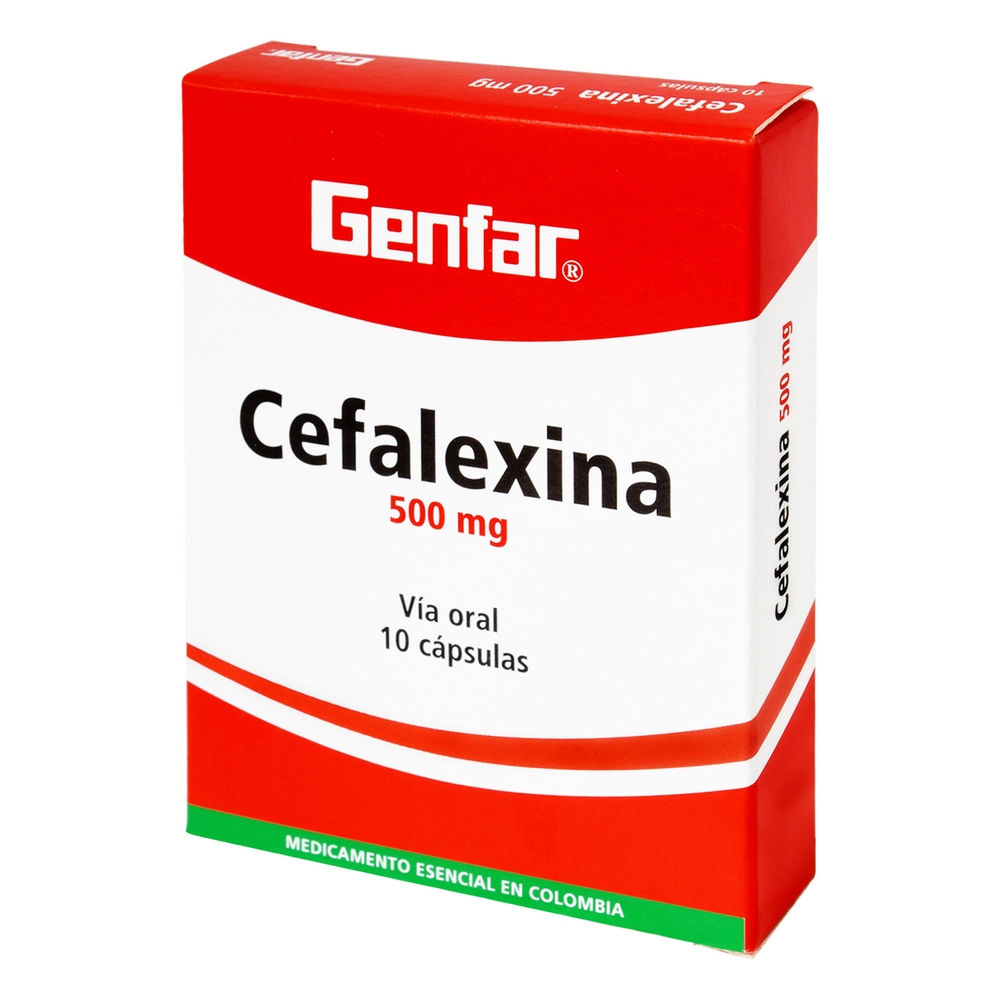Cefalexina 500 mg 10 cápsulas Genfar
