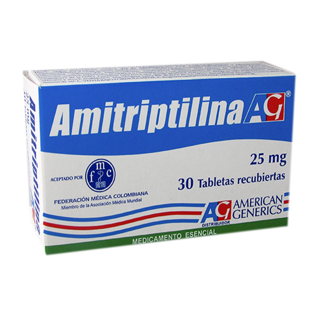 AMITRIPTILINA 25 mg 30 tabletas