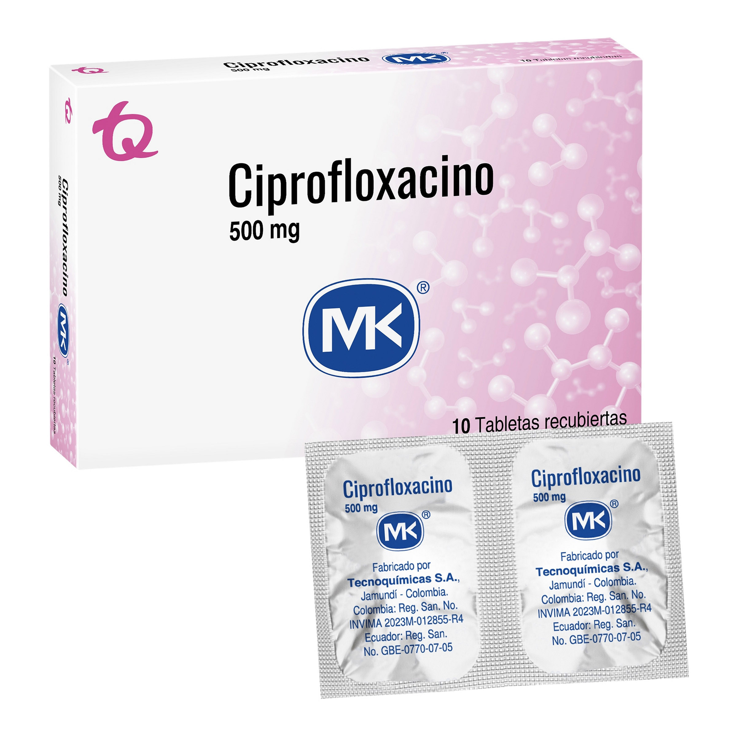 CIPROFLOXACINA 500 MG - 10 tabletas