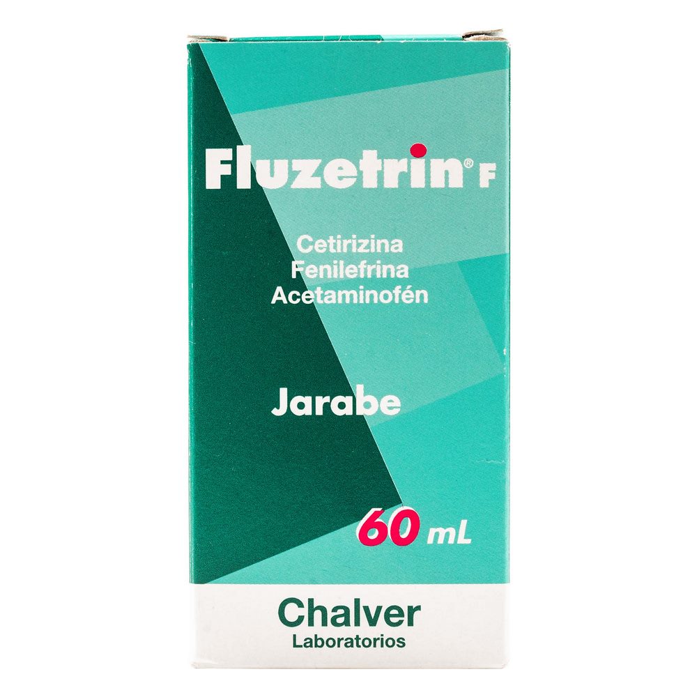 Fluzetrin F Jarabe 60 ml – Acetaminofén, Fenilefrina y Cetirizina