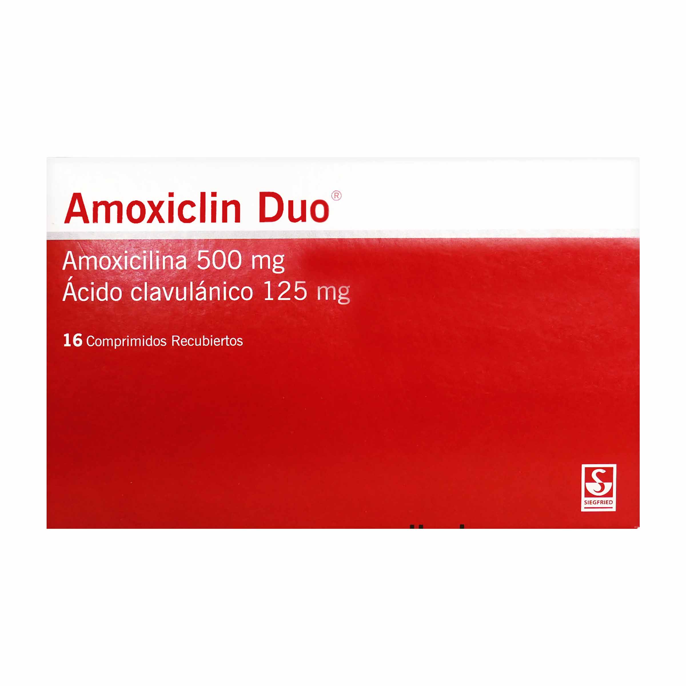 AMOXICILINA DUO 500 mg/125 mg — 16 TBS