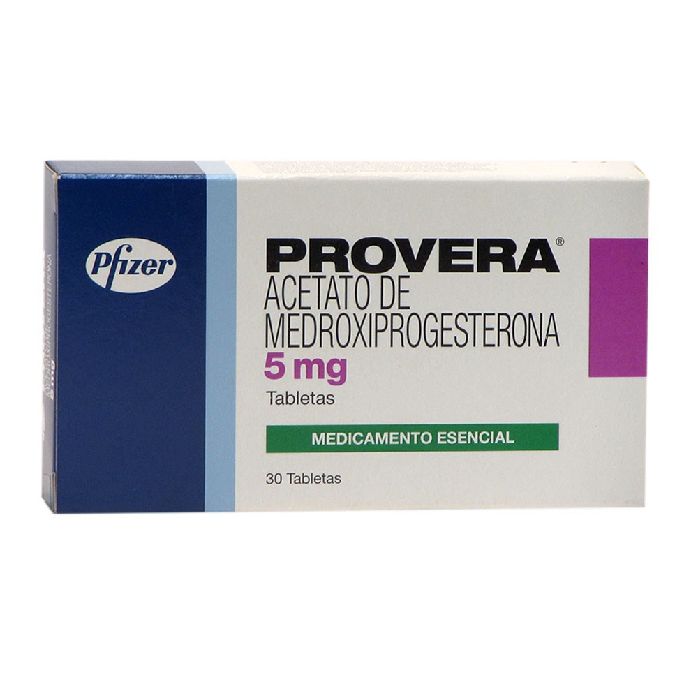 Provera 5 mg - Medroxiprogesterona 30 comprimidos - PFIZER