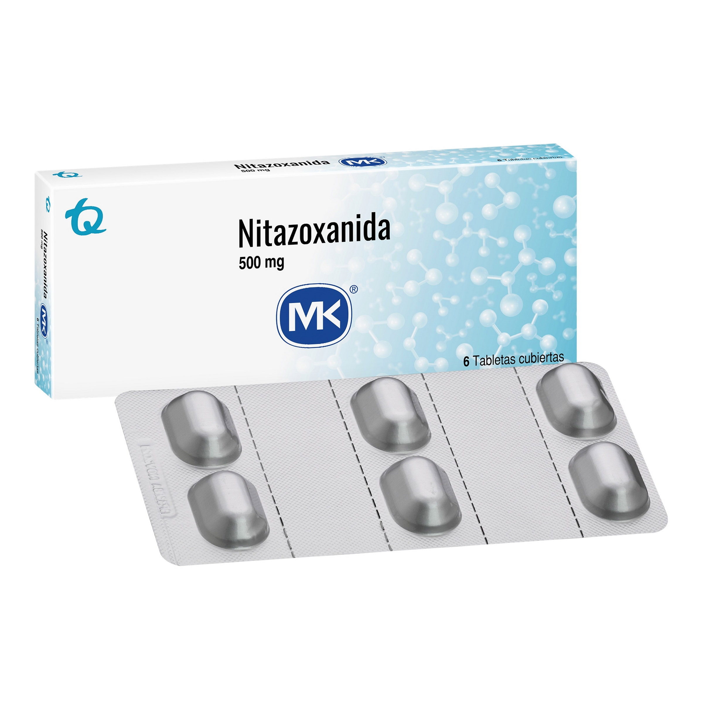 Nitazoxanida 500 mg – 6 tabletas MK Nitazoxanida