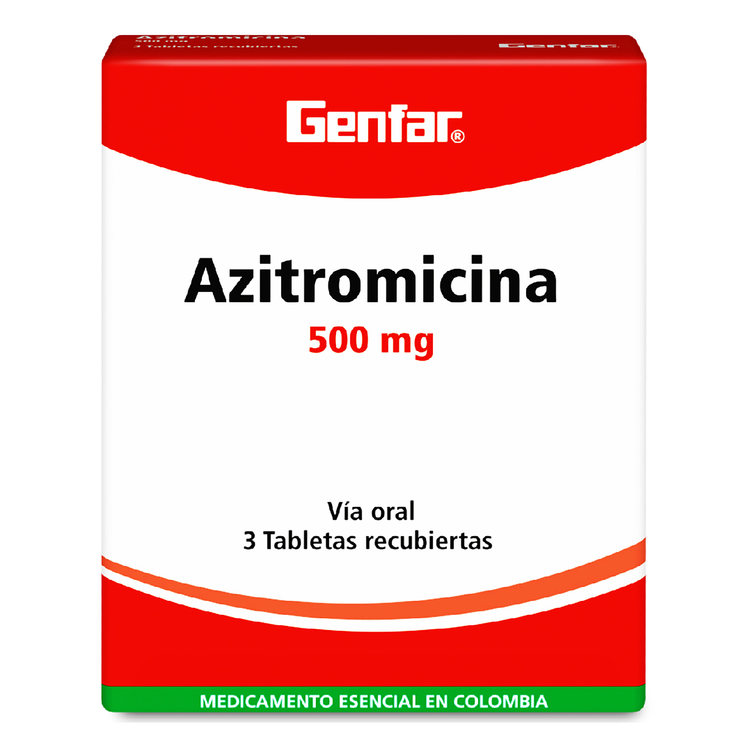 Azitromicina 500 mg - 3 tabletas Genfar