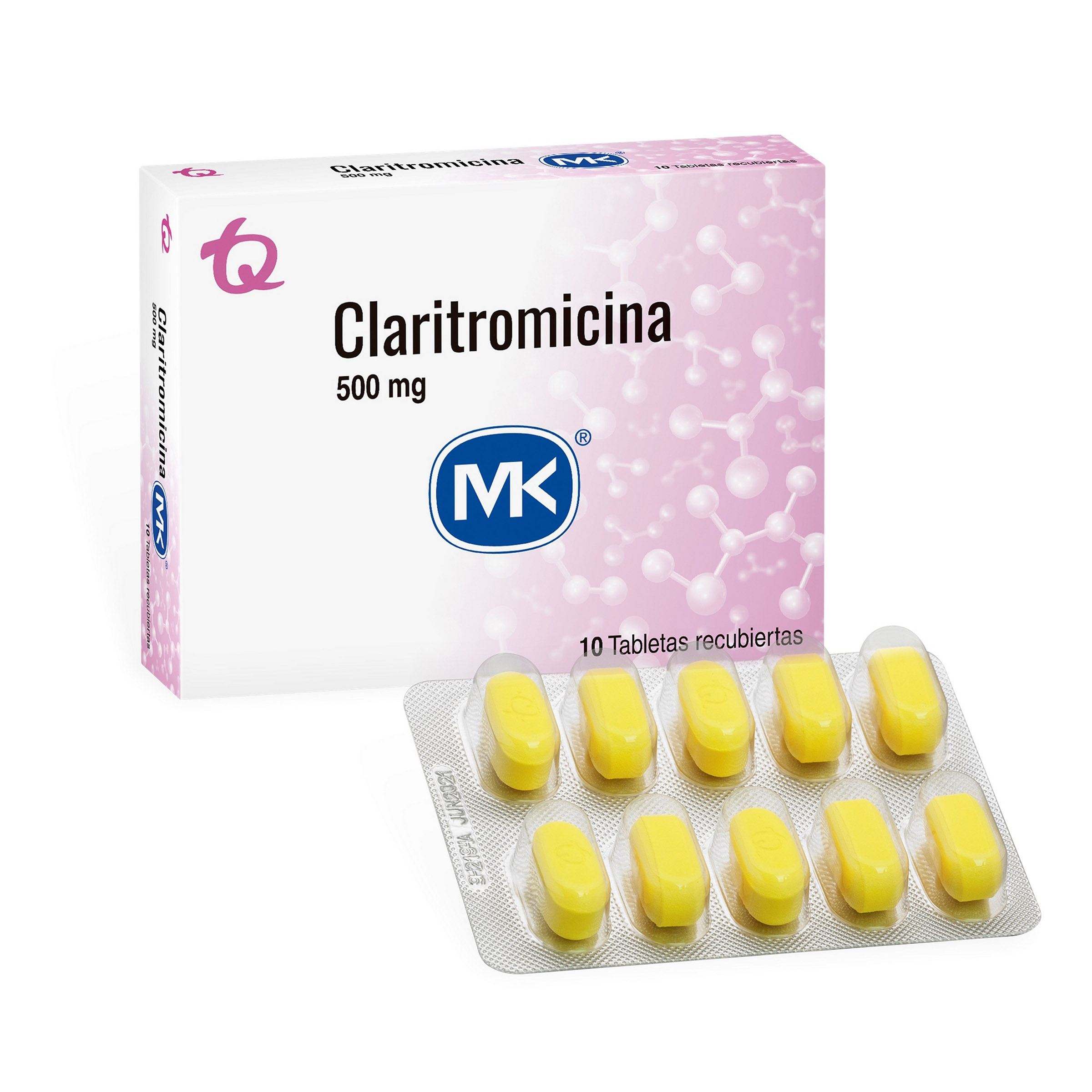 Claritromicina 500 mg – 10 tabletas | MK CLARITROMICINA