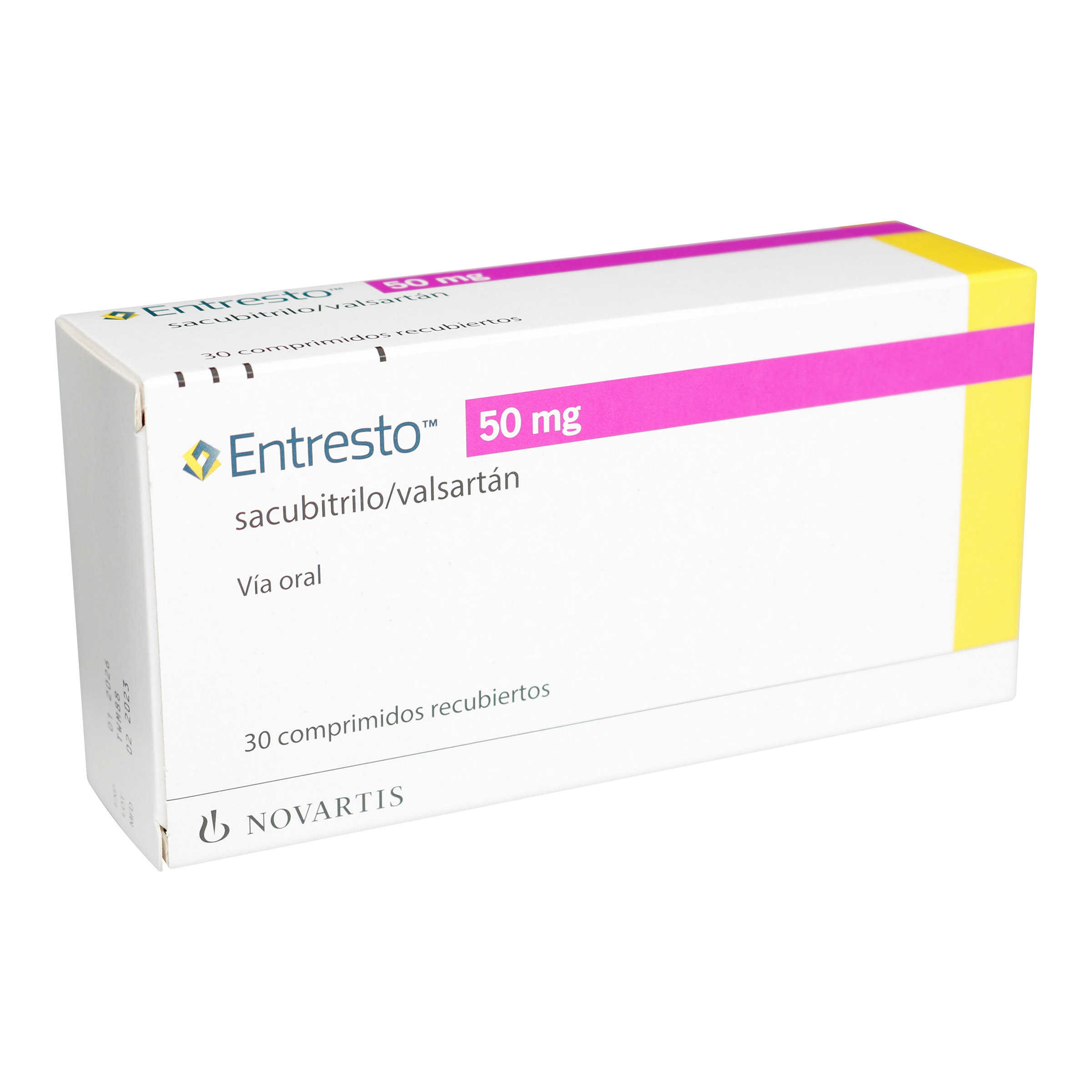 Entresto 50 mg - 30 tabletas (valsartán + sacubitrilo)