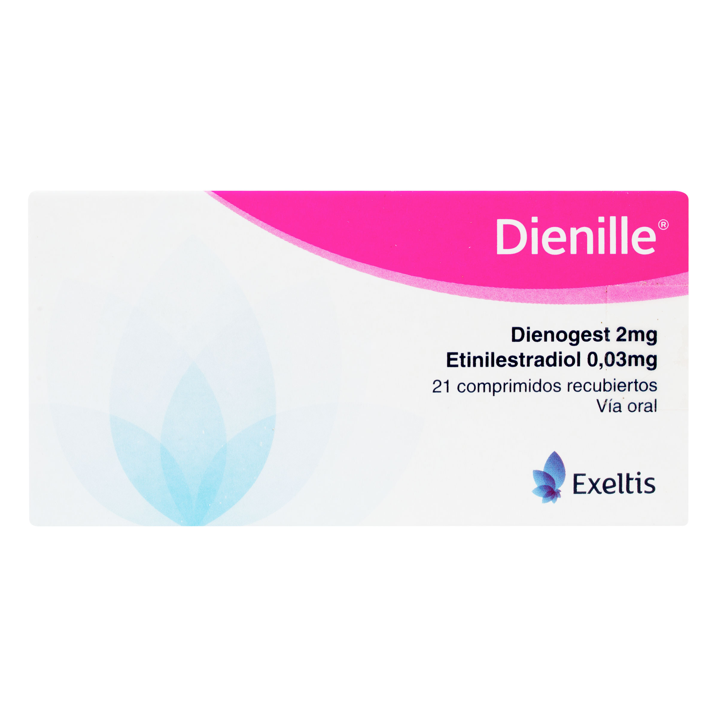 Diénille 2 mg + etinilestradiol – 21 comprimidos