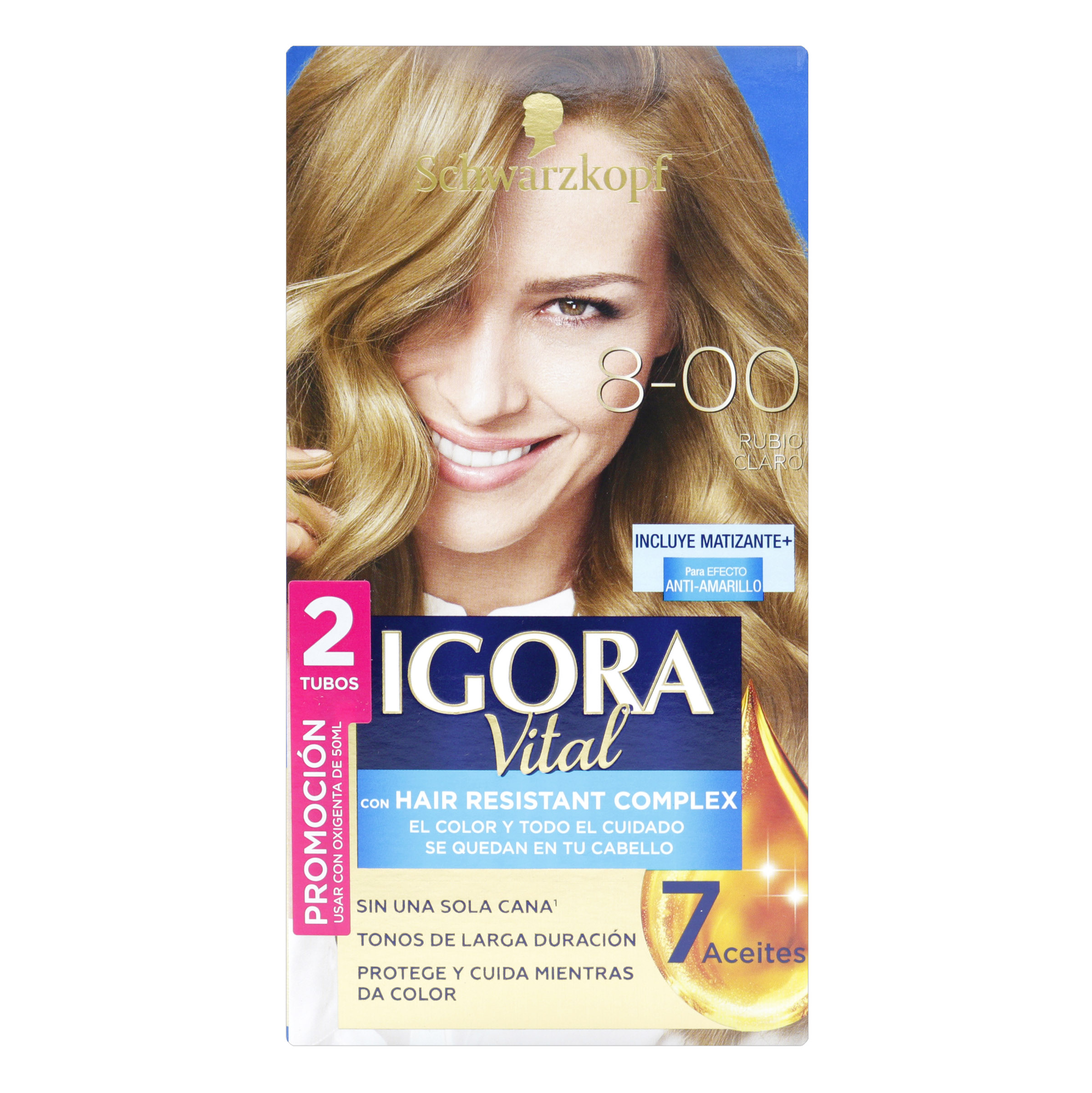 Igora Vital Kit 8-00 Rubio Claro - 2 tubos