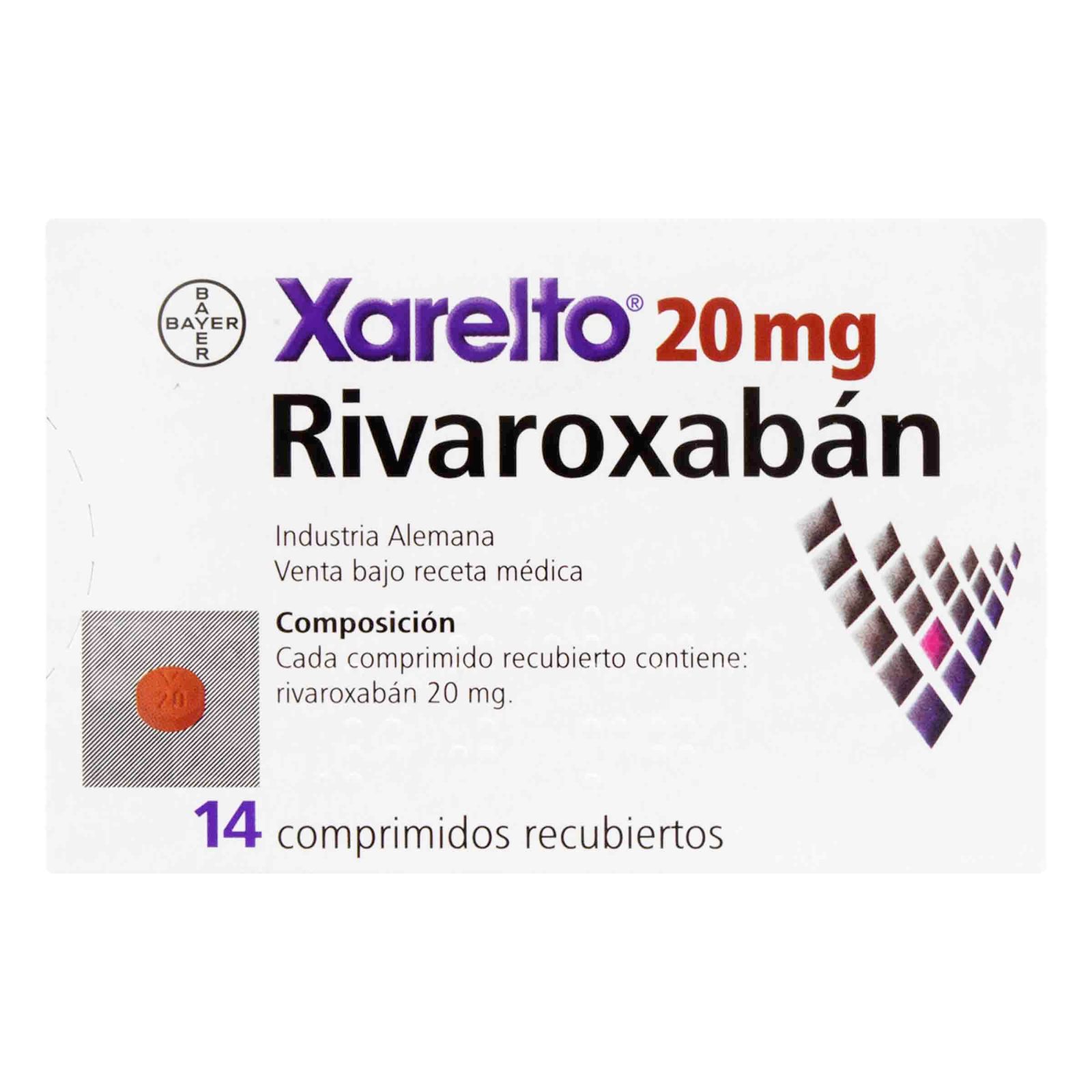 Xarelto 20 mg - 14 cápsulas | Bayer