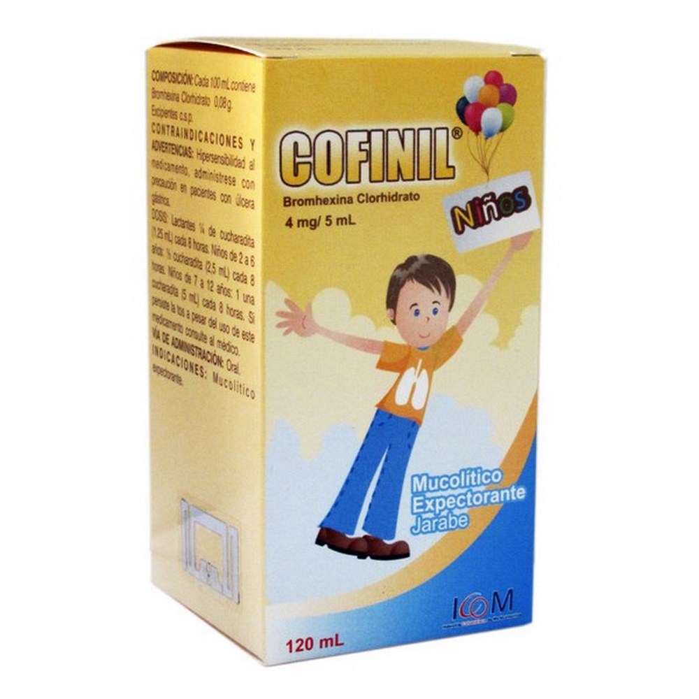 COFINIL 4 mg Niños - Bromhexina 120 ml | ICOM