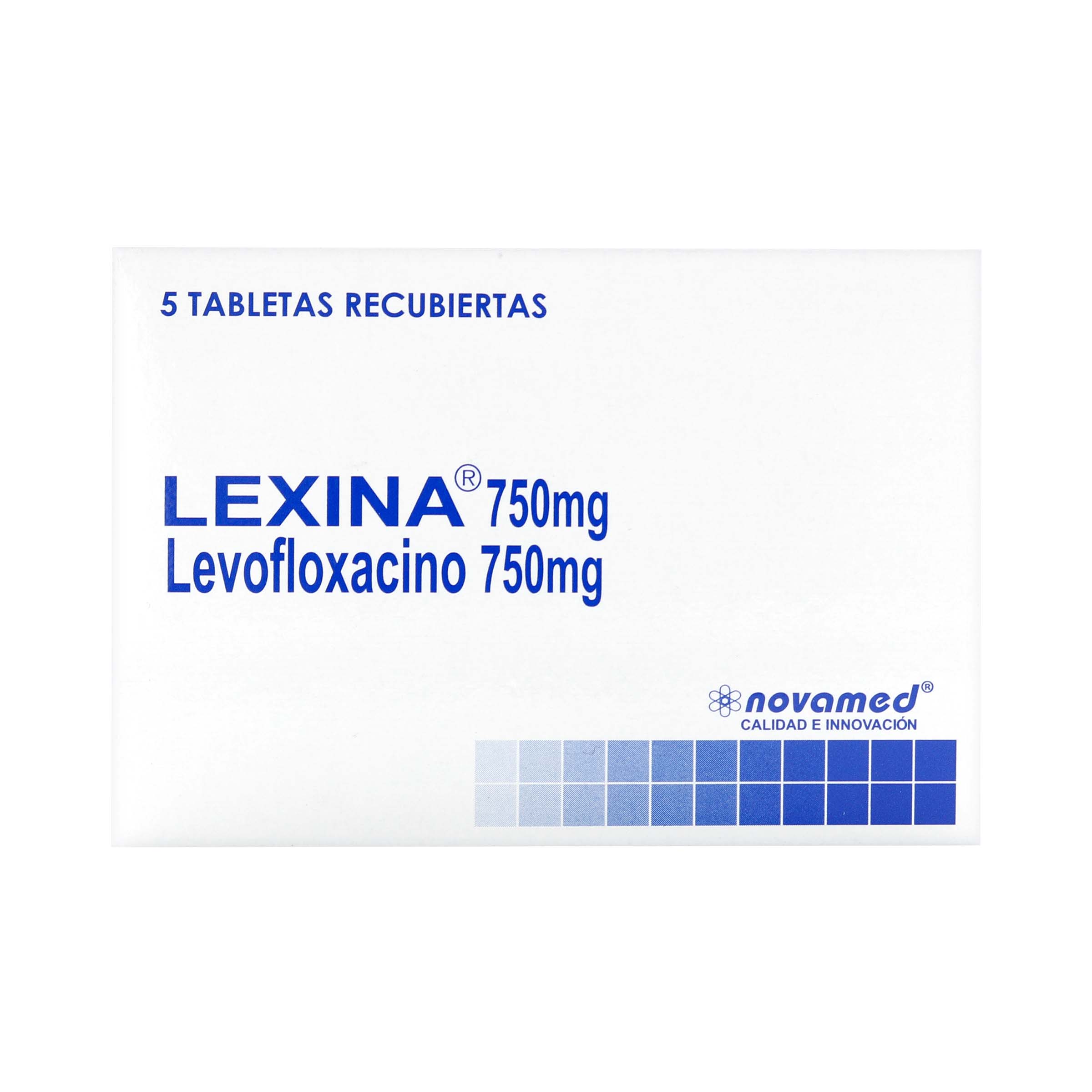 Lexina 750 mg Levofloxacino - 5 tabletas
