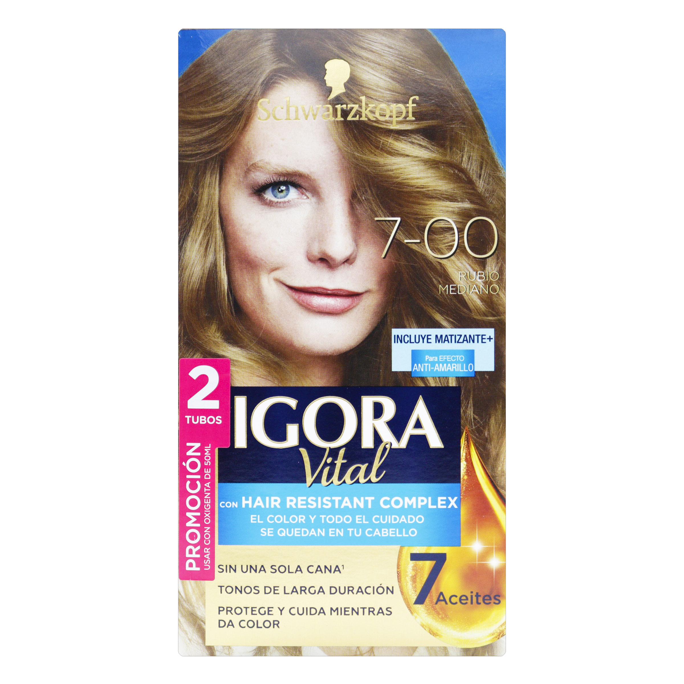 IGORA VITAL 7-00 – Rubio Medio Kit 2 Tubos